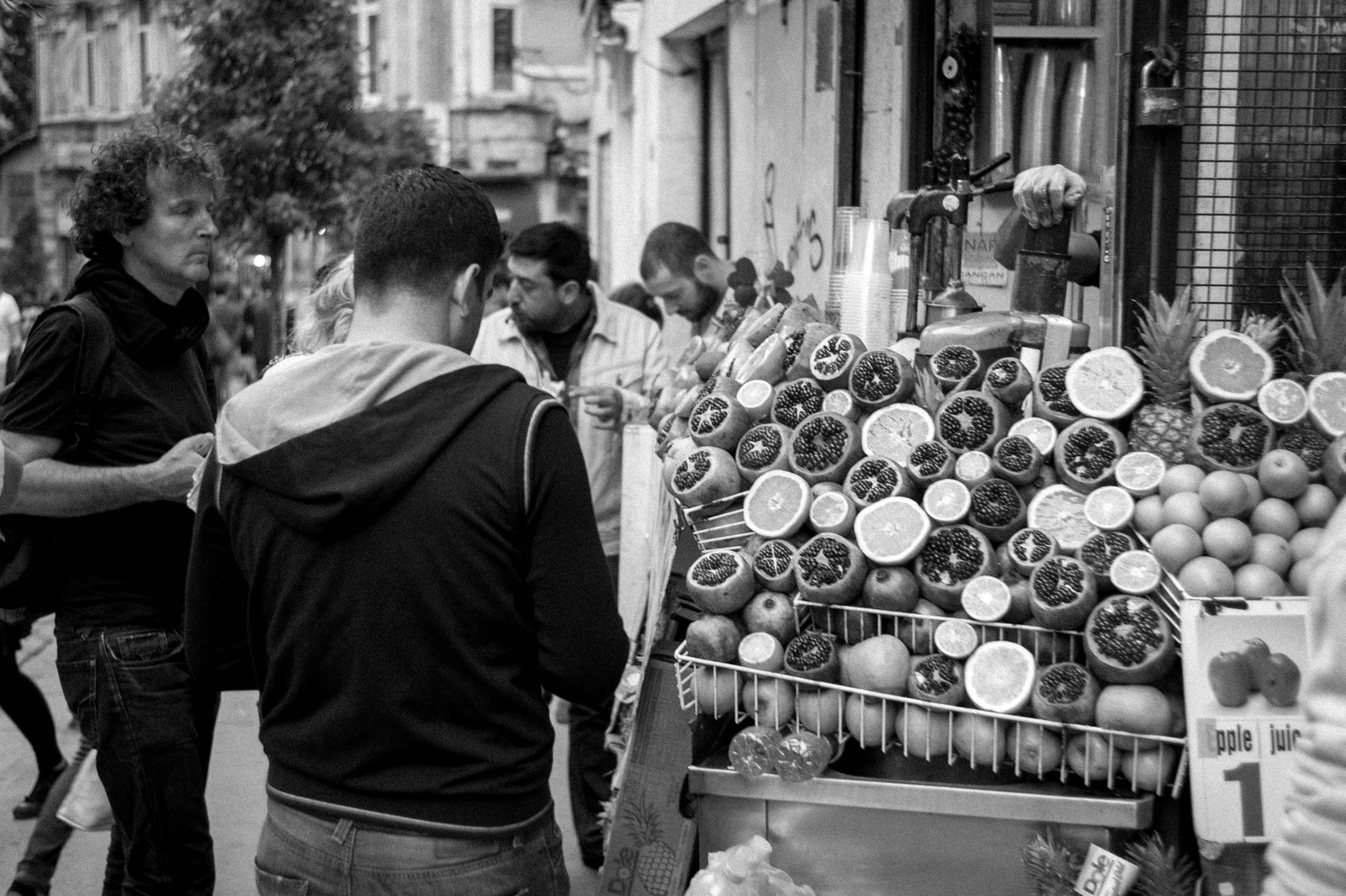 Urban Fruit Market Scene