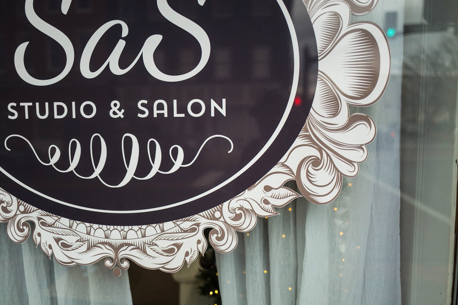 Salon's Charming Entrance