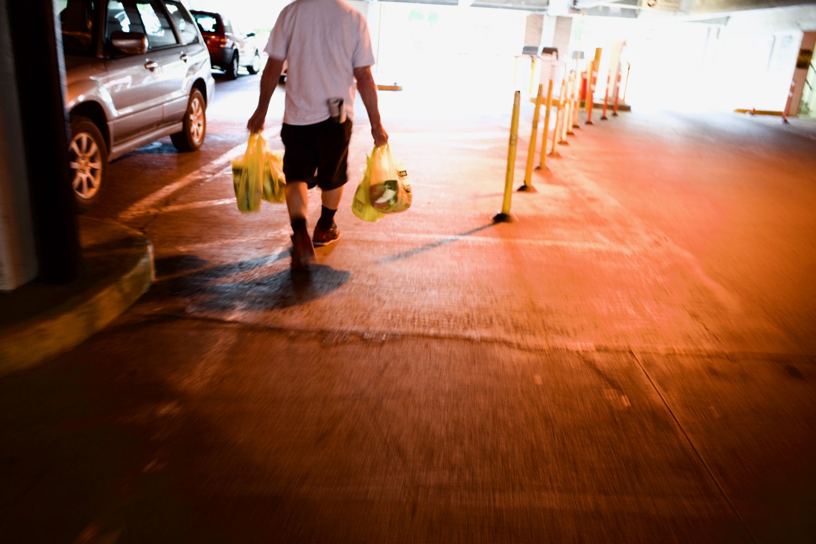 Casual Errand Under Soft Light