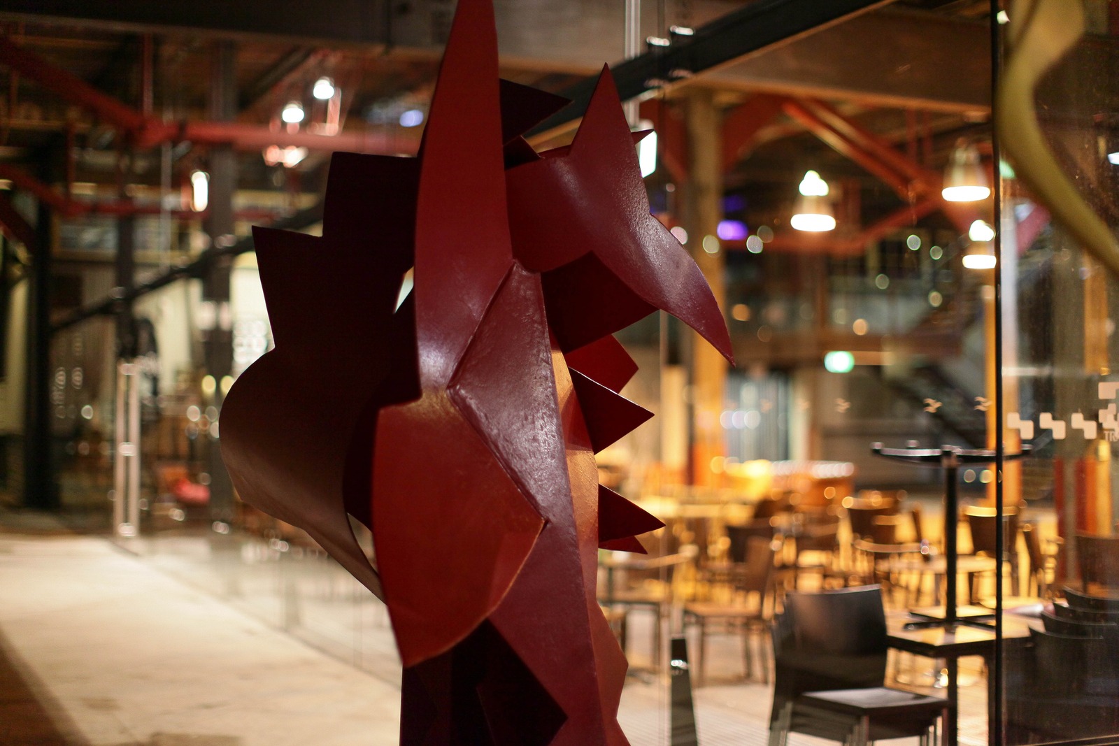 Dynamic Sculpture at Dusk