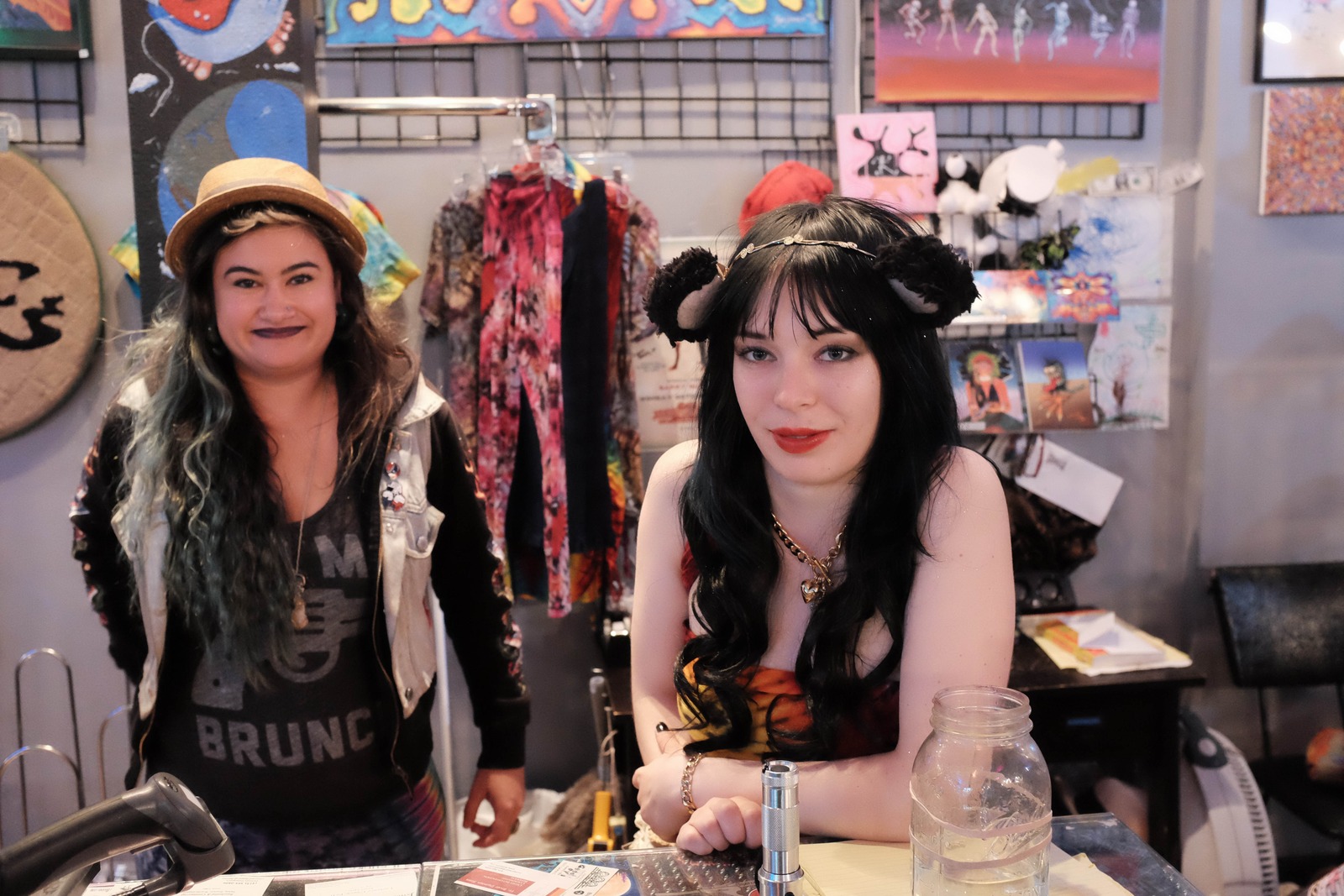 Charming Duo in a Colorful Space