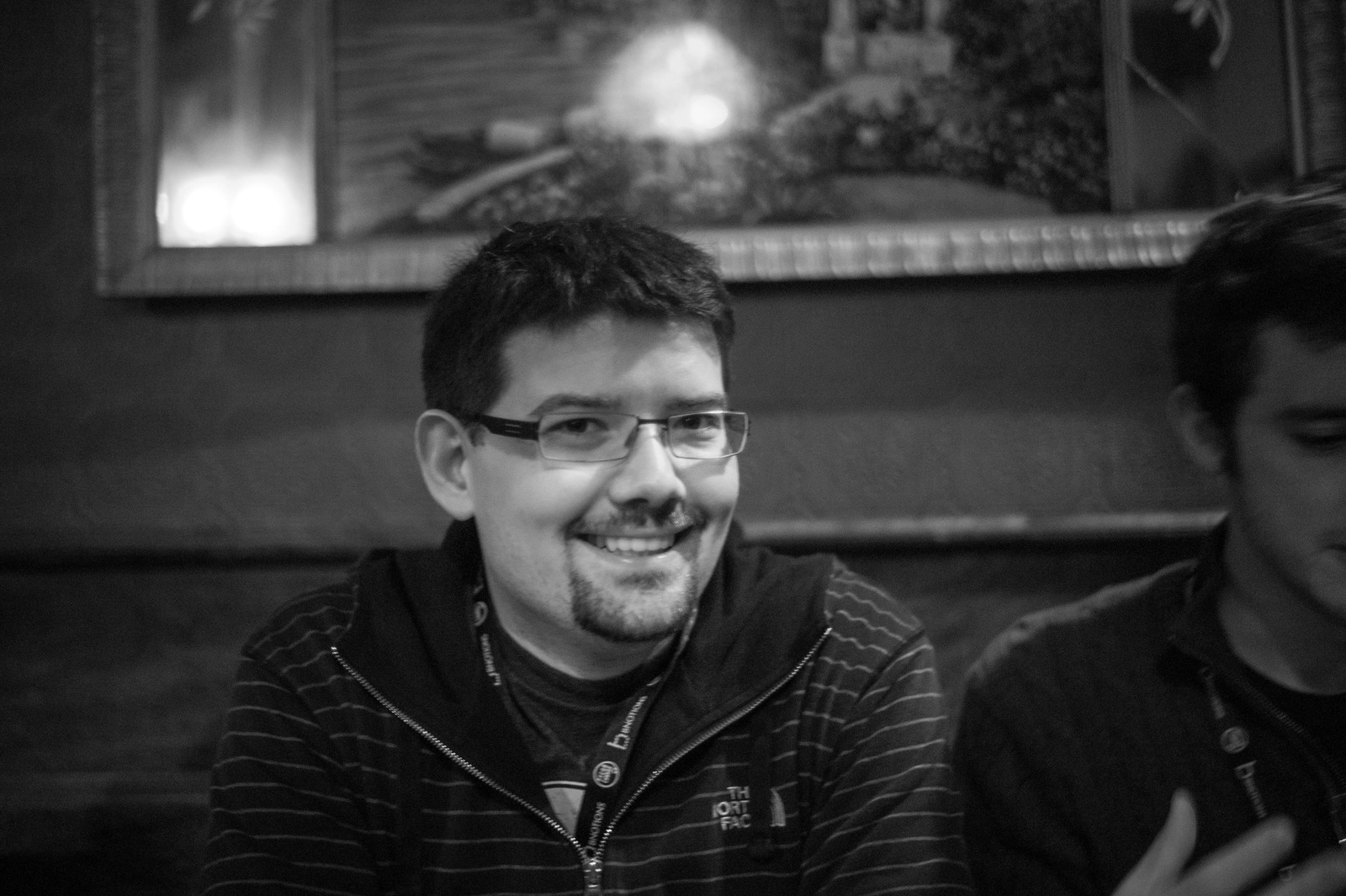 Candid Smile in Dim Light