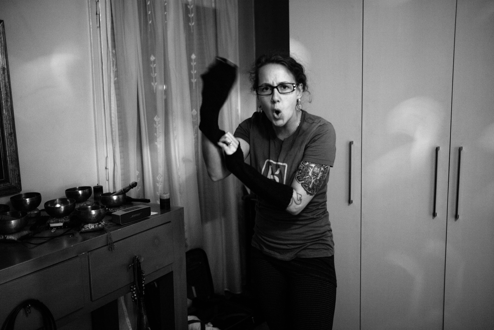 Expressive Moment in Monochrome