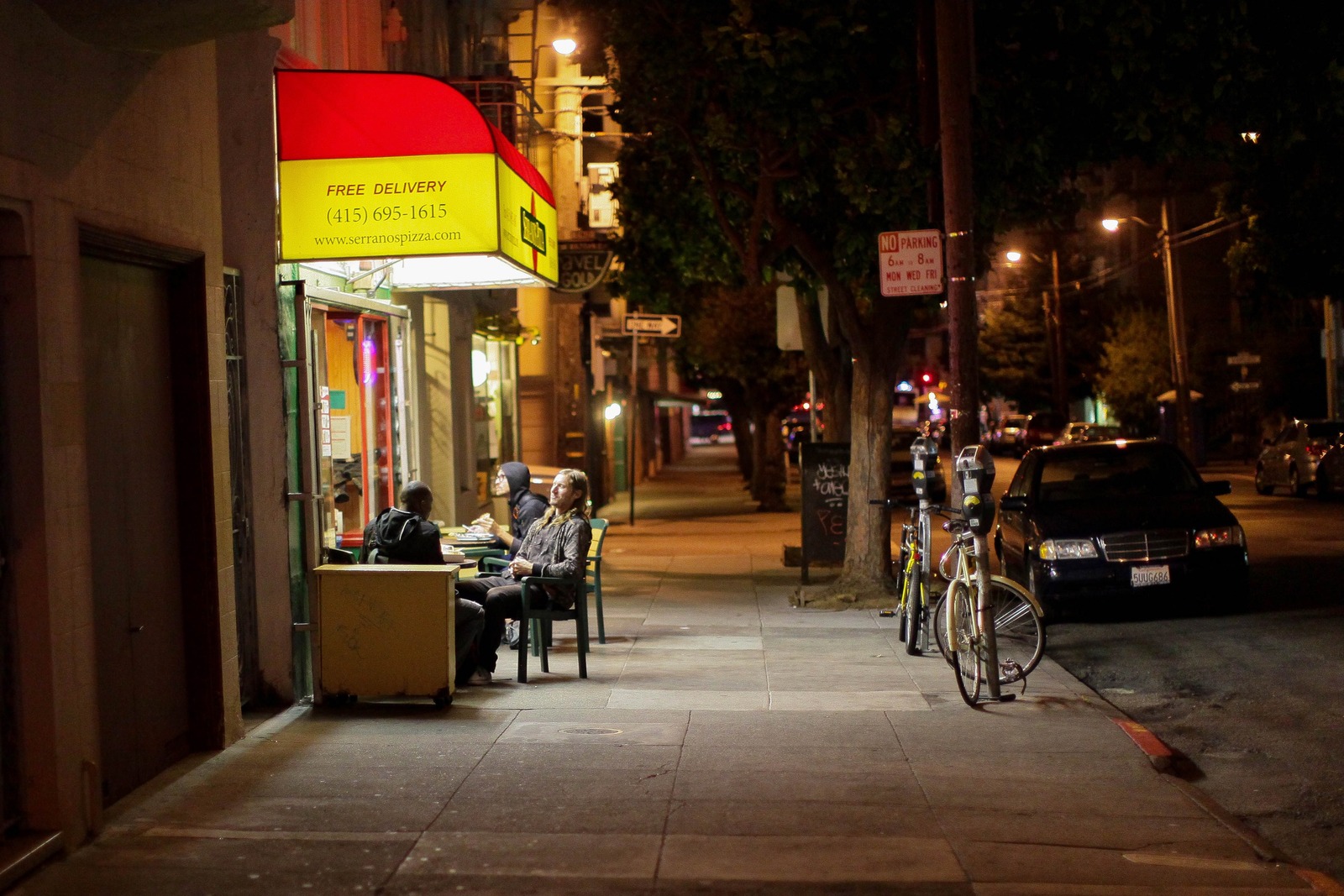 Late Night Pizzeria Scene