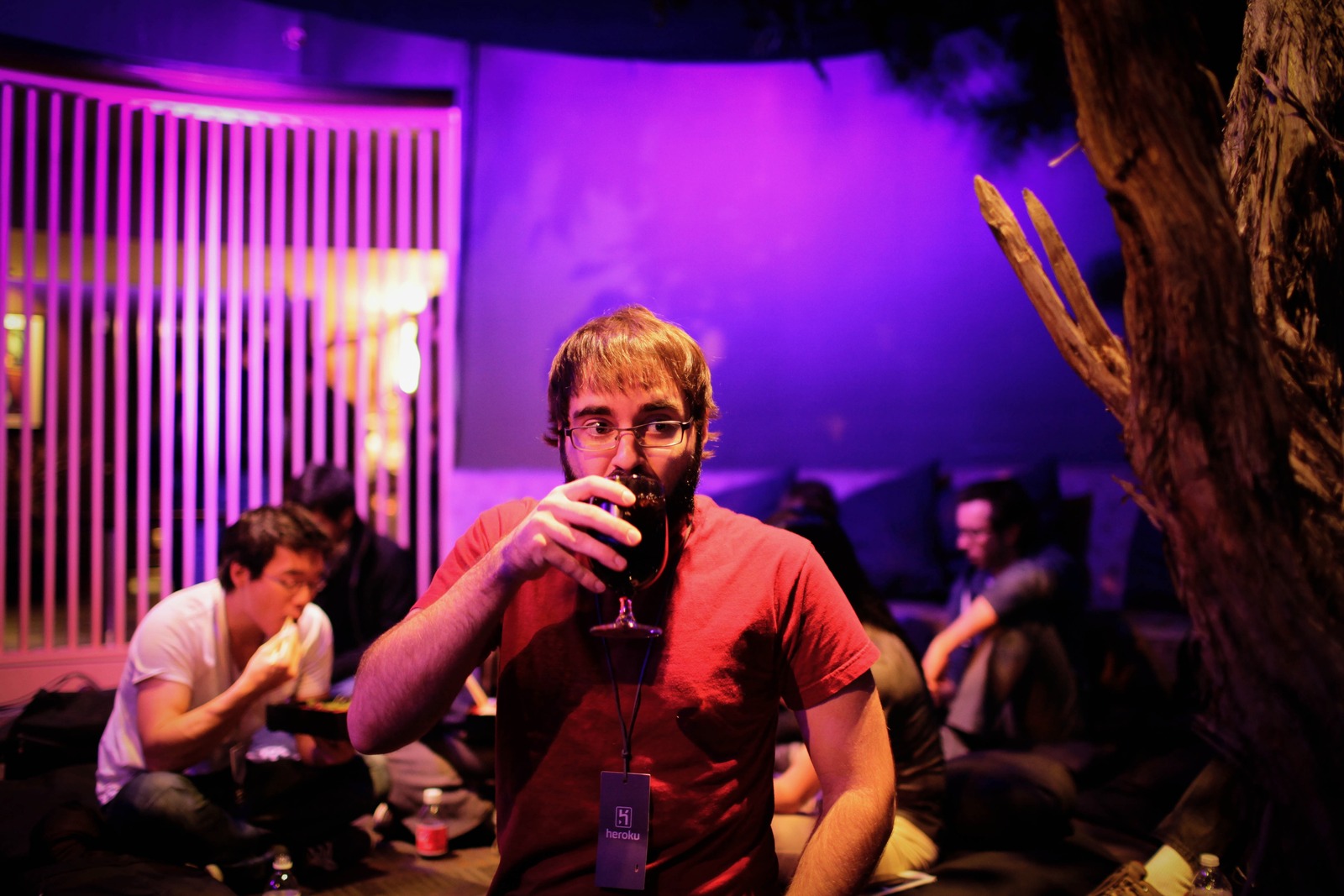 Sipping in Purple Hues