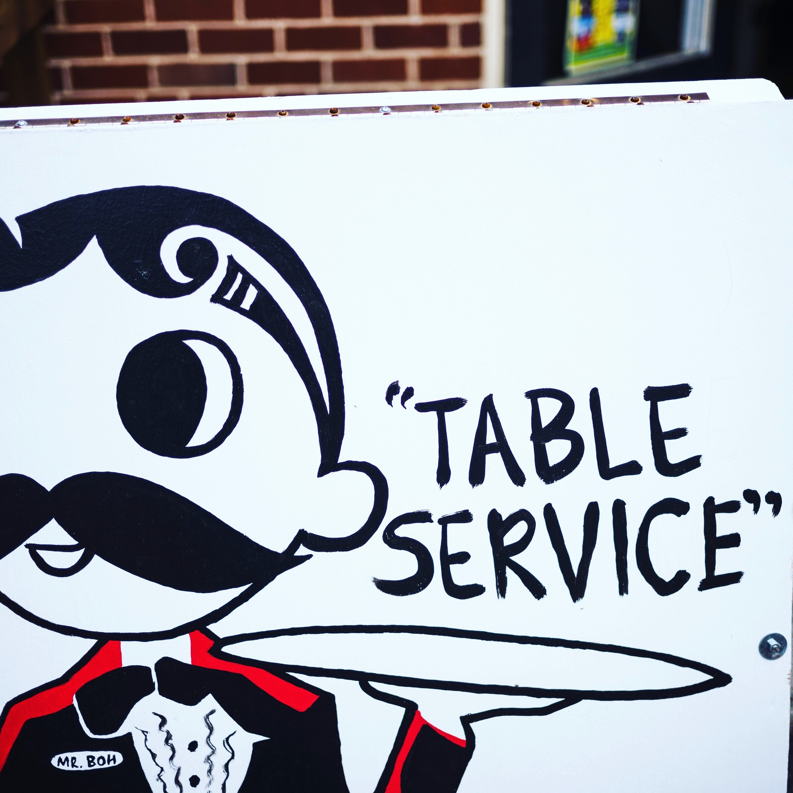 Whimsical Waiter Sign