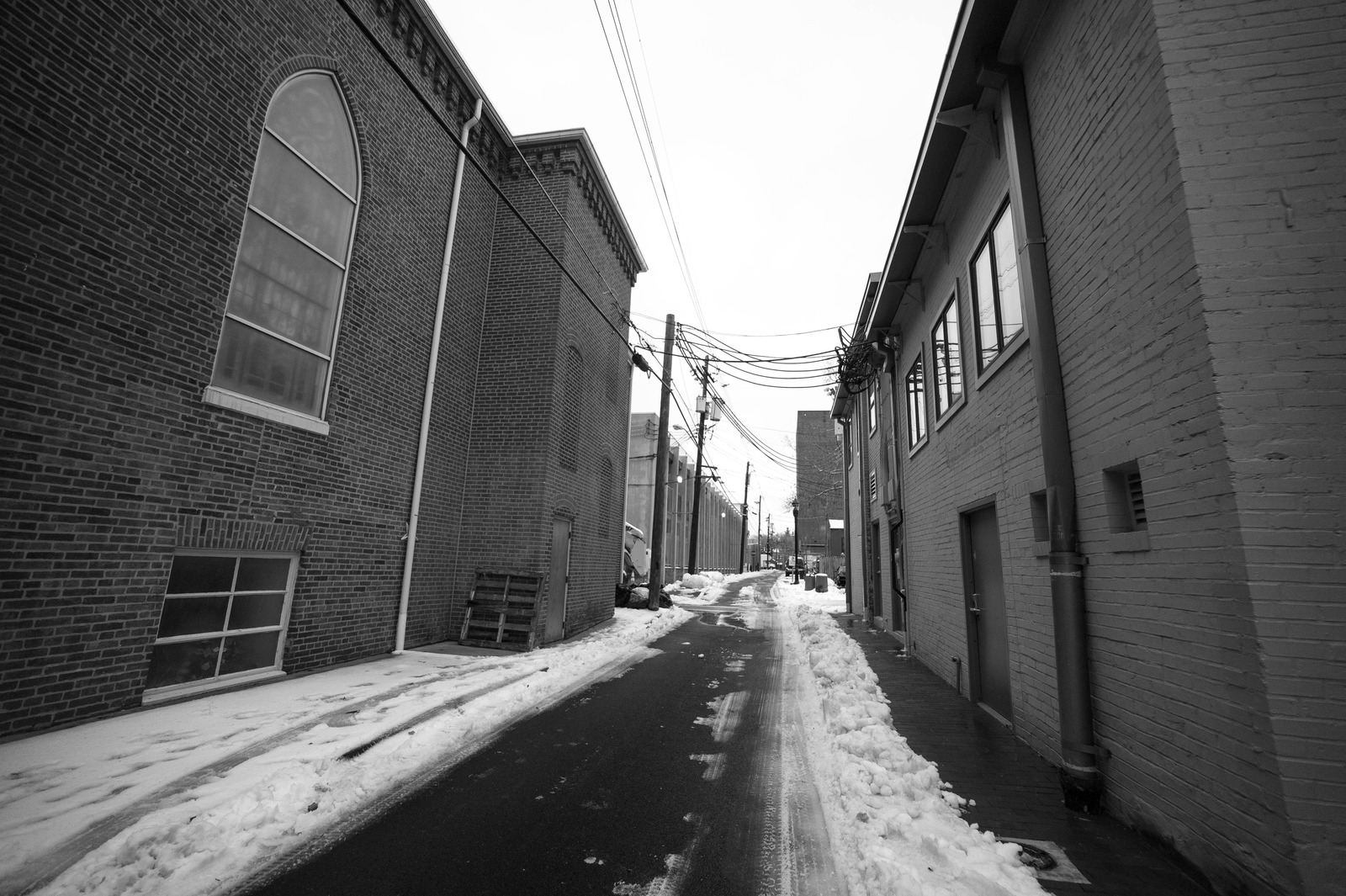 Winter's Stillness in the Alley