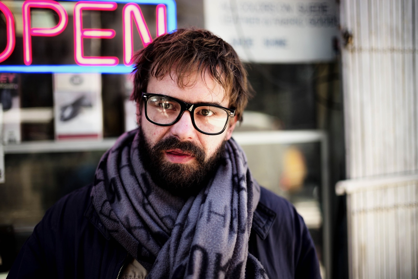 Urban Portrait in Neon Light