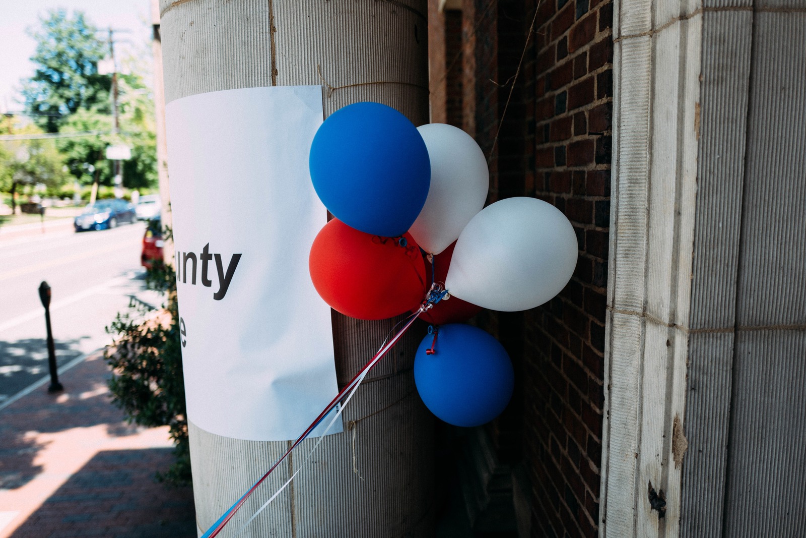 Festive Colors Against Brick