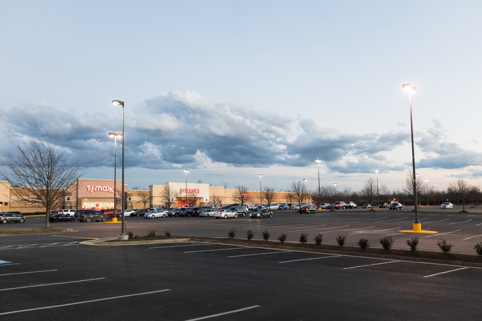 Evening at the Shopping Center