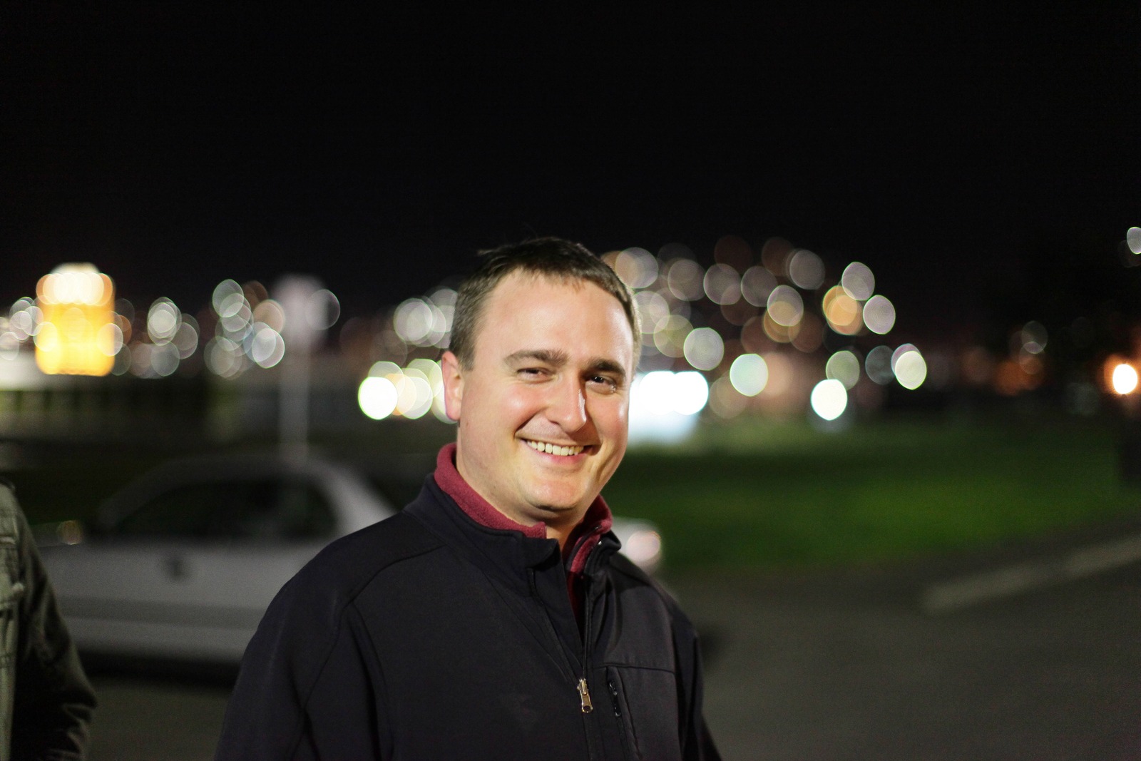 Joyful Nighttime Portrait