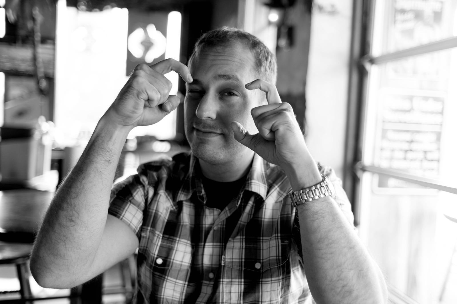 Playful Gesture in Monochrome