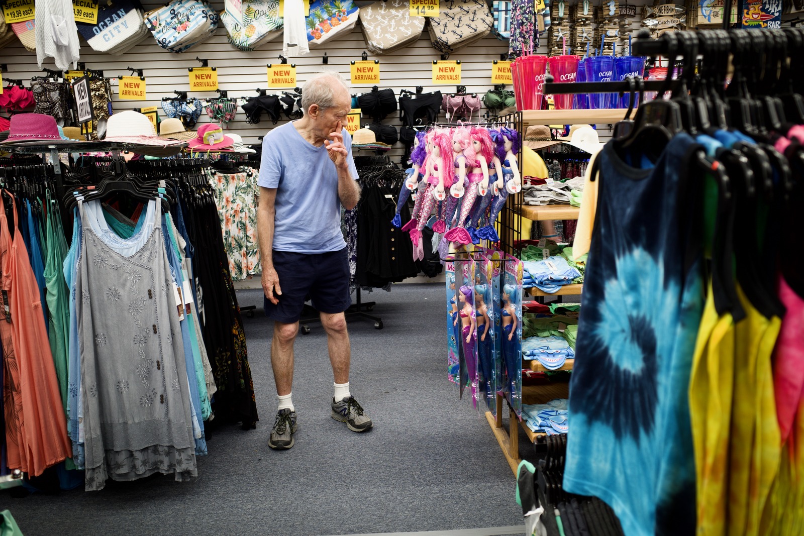 Contemplation in Colorful Aisles