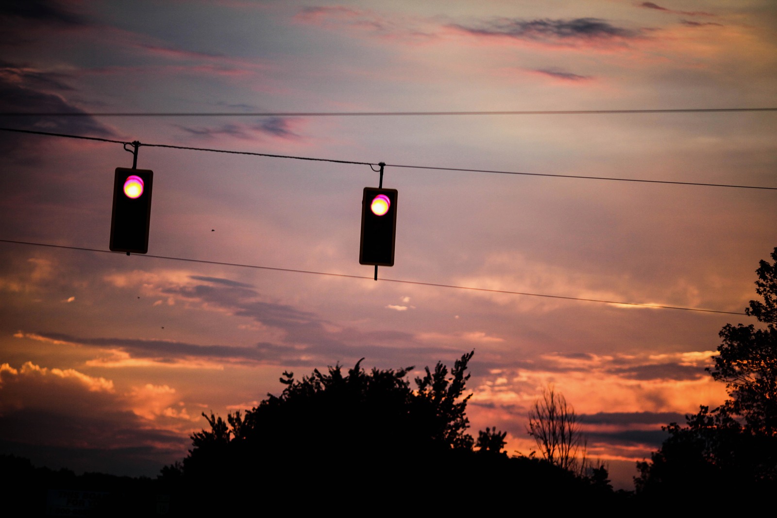 Traffic Lights at Dusk
