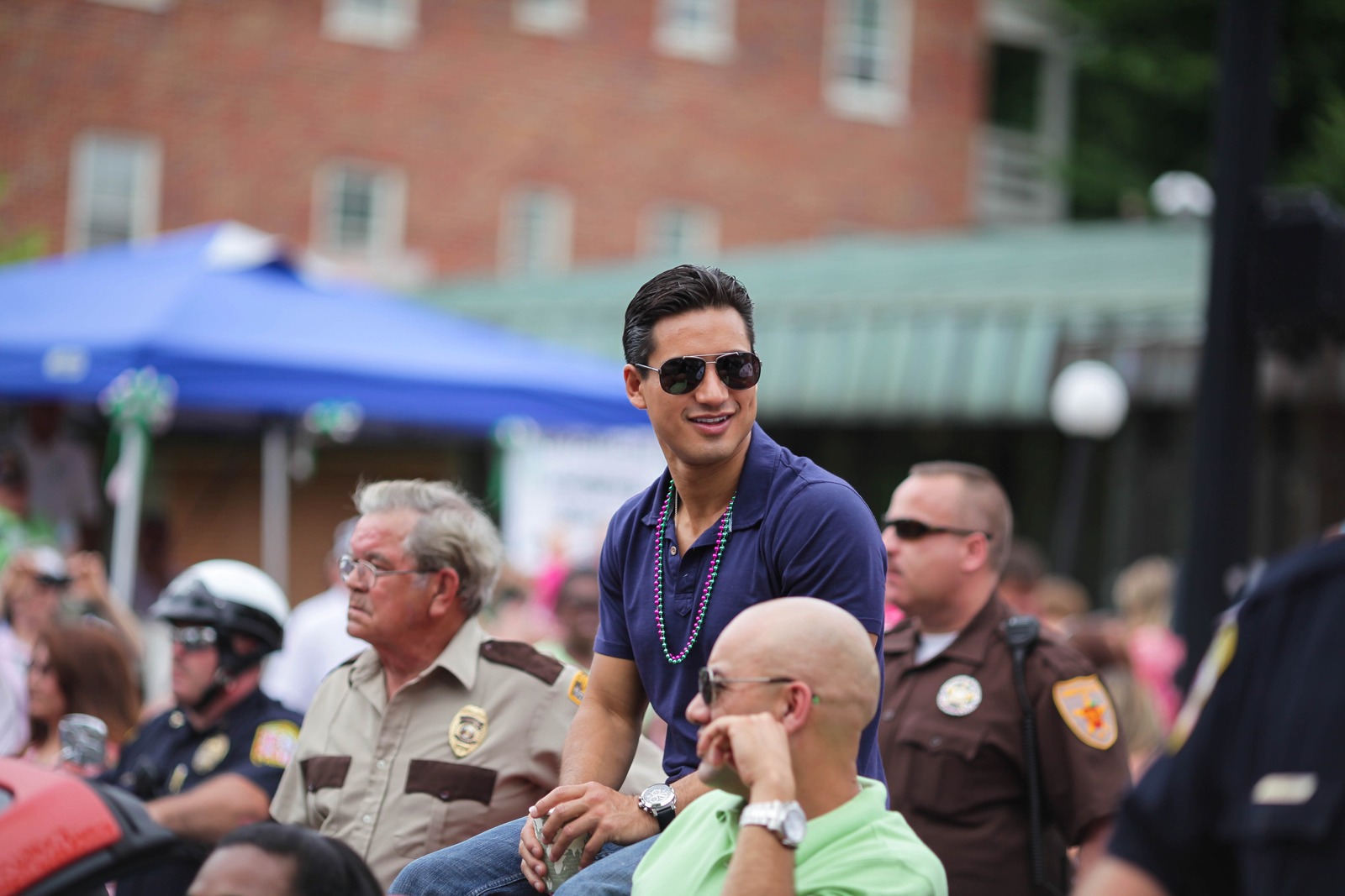 Casual Charisma at a Parade