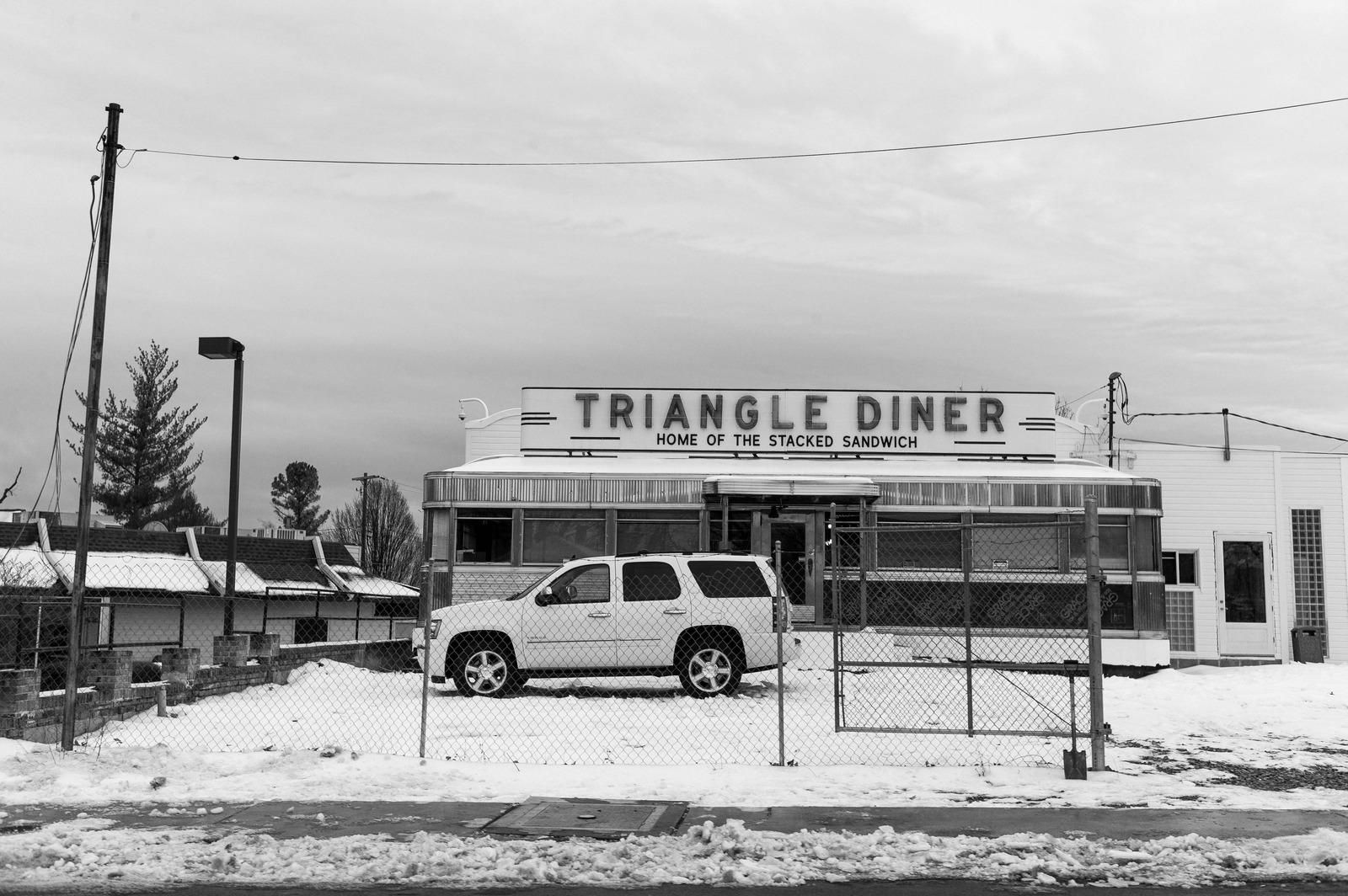 Nostalgic Diner in Monochrome
