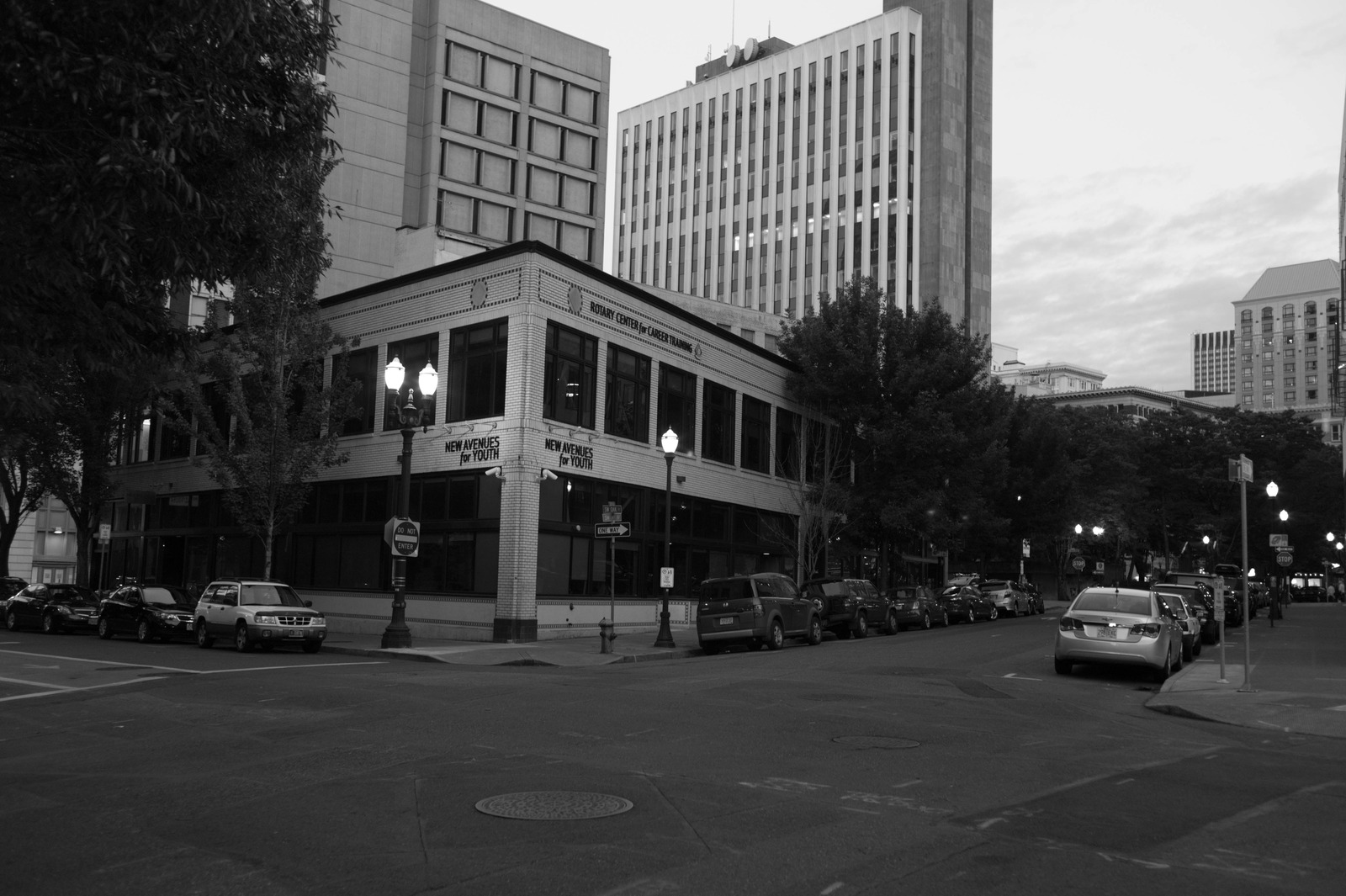 Urban Corner at Twilight