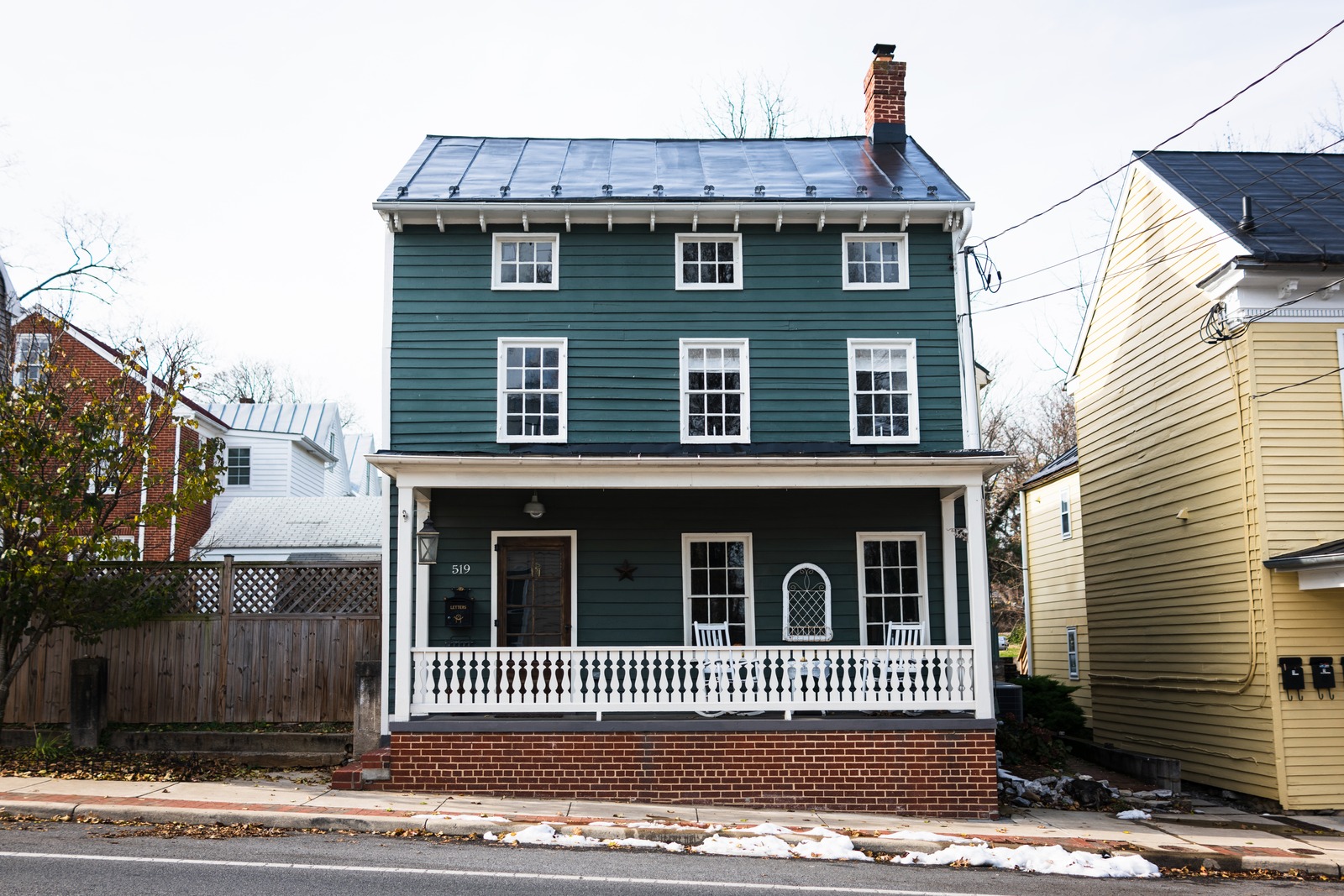 Charming Green Facade