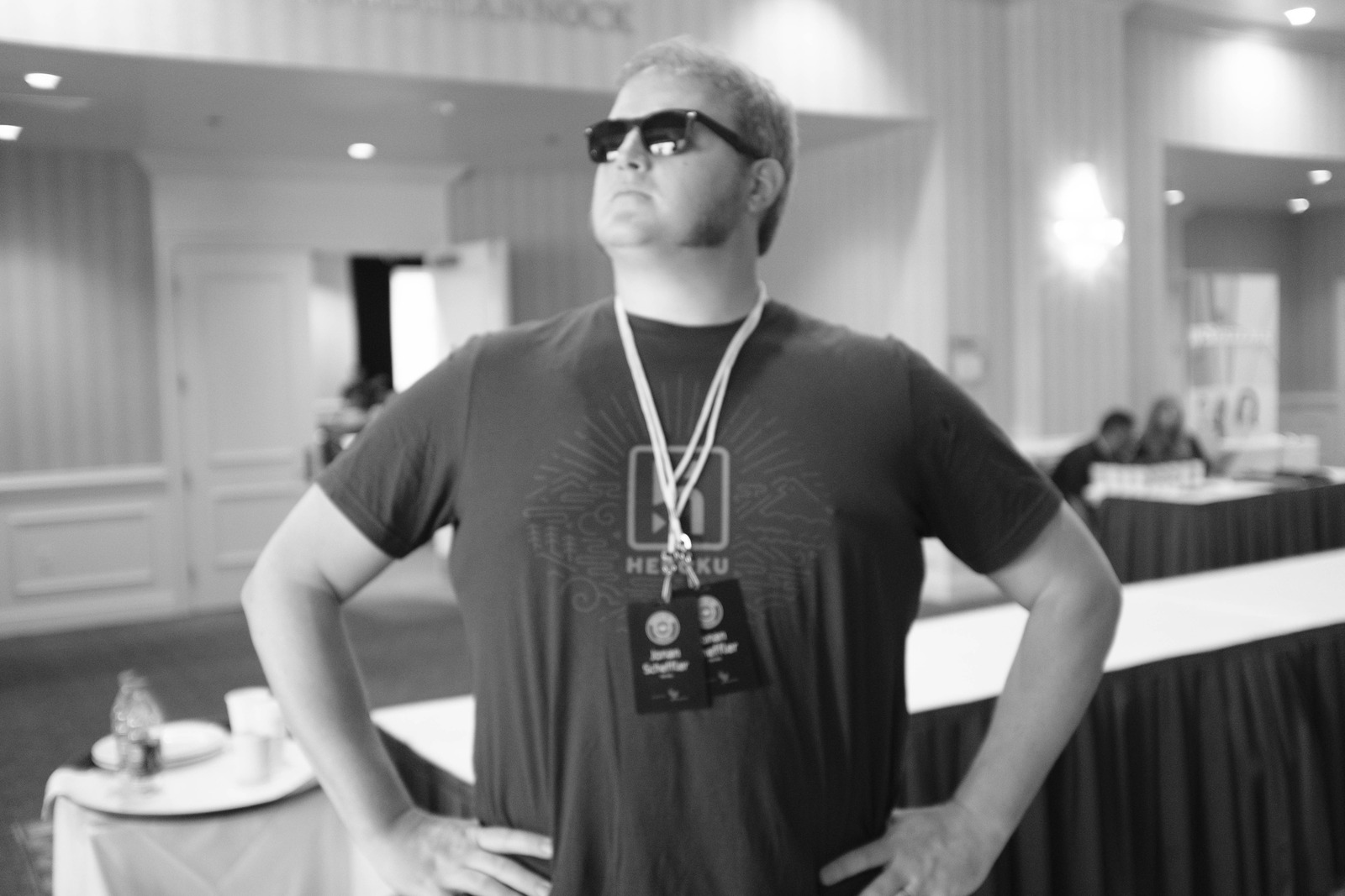 Confident Stance in B&W