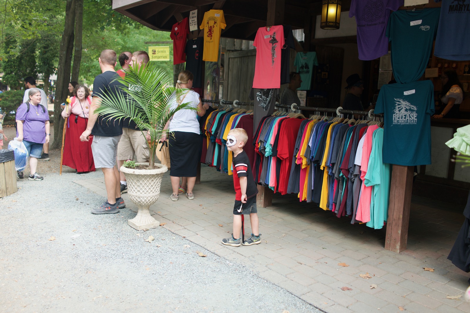 Child's Wonder in a Marketplace