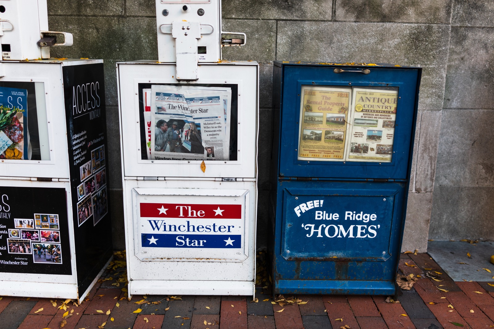 Urban Newsstands in Autumn