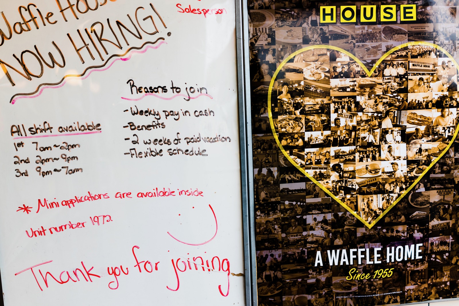 Waffle House Hiring Announcement