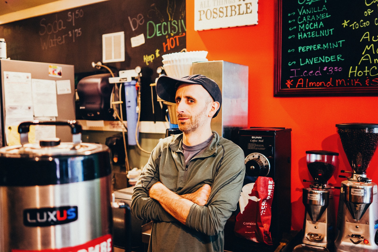 Barista's Contemplative Stance