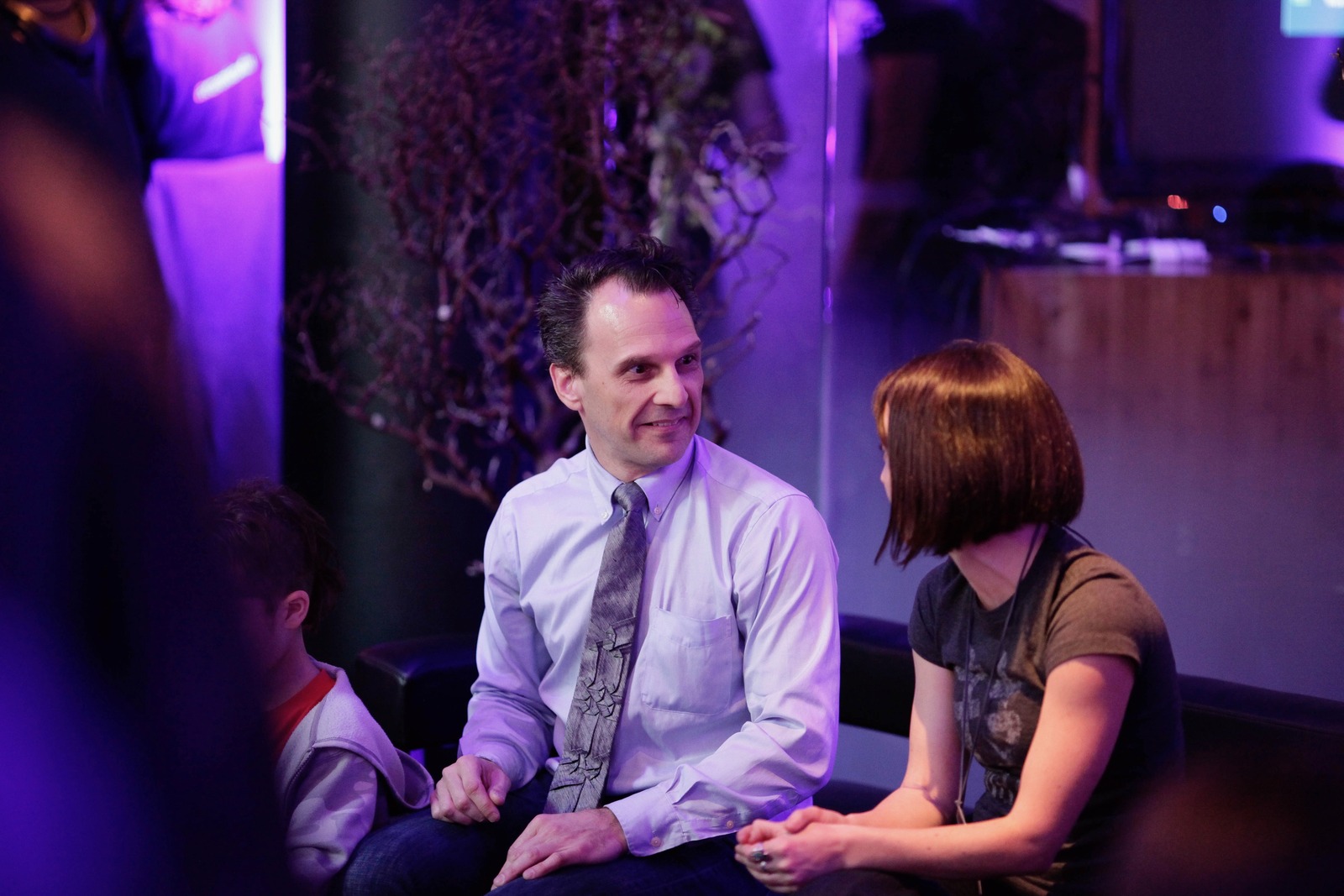 Intimate Conversation in Soft Light