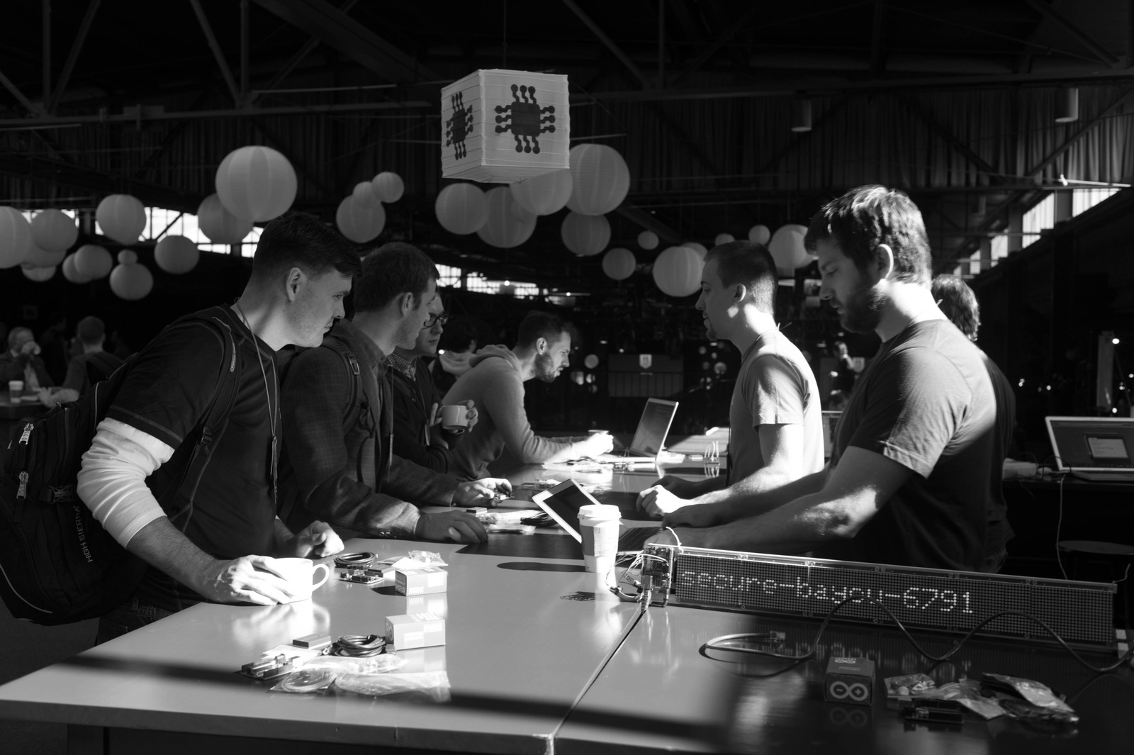 Tech Collaboration in Monochrome