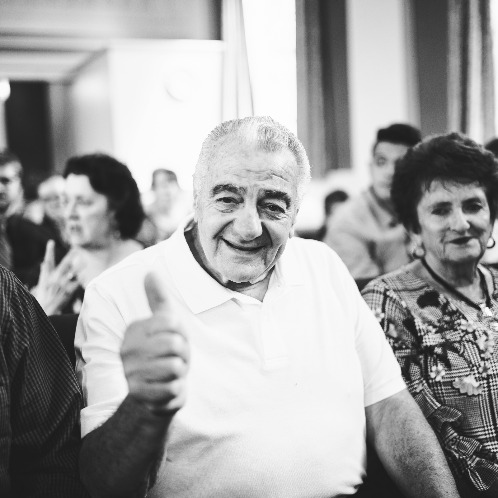 Joyful Moments in a Crowd