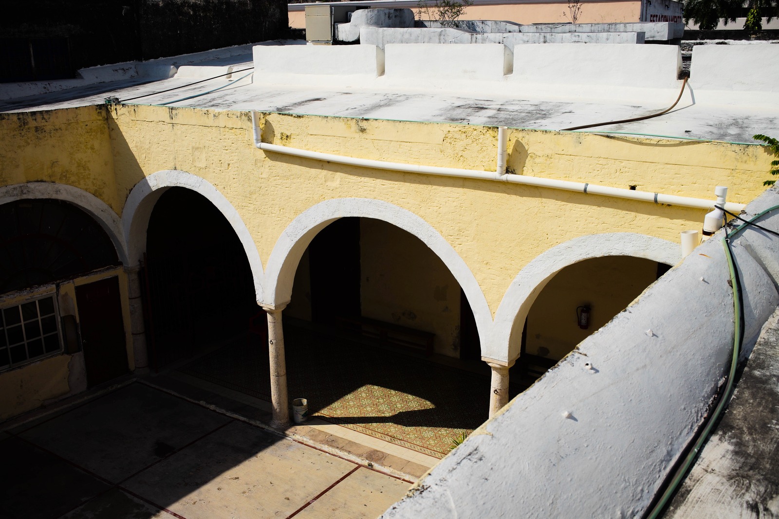 Sunlit Courtyard Arches