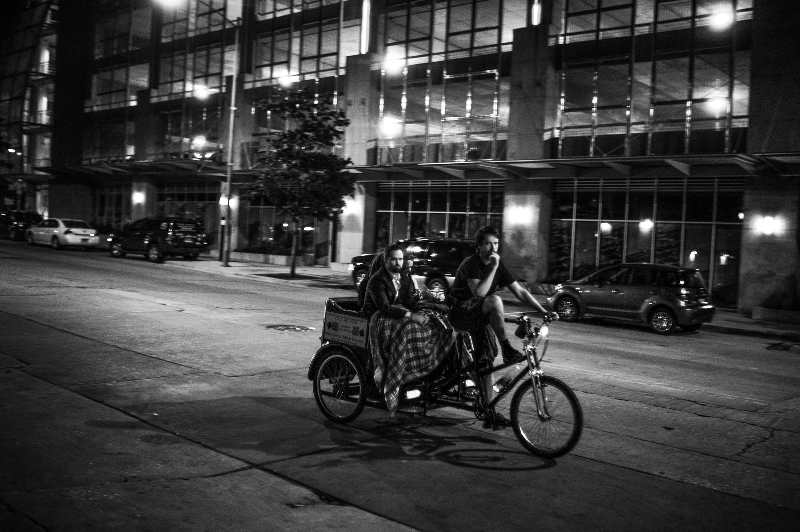 Night Ride in Monochrome