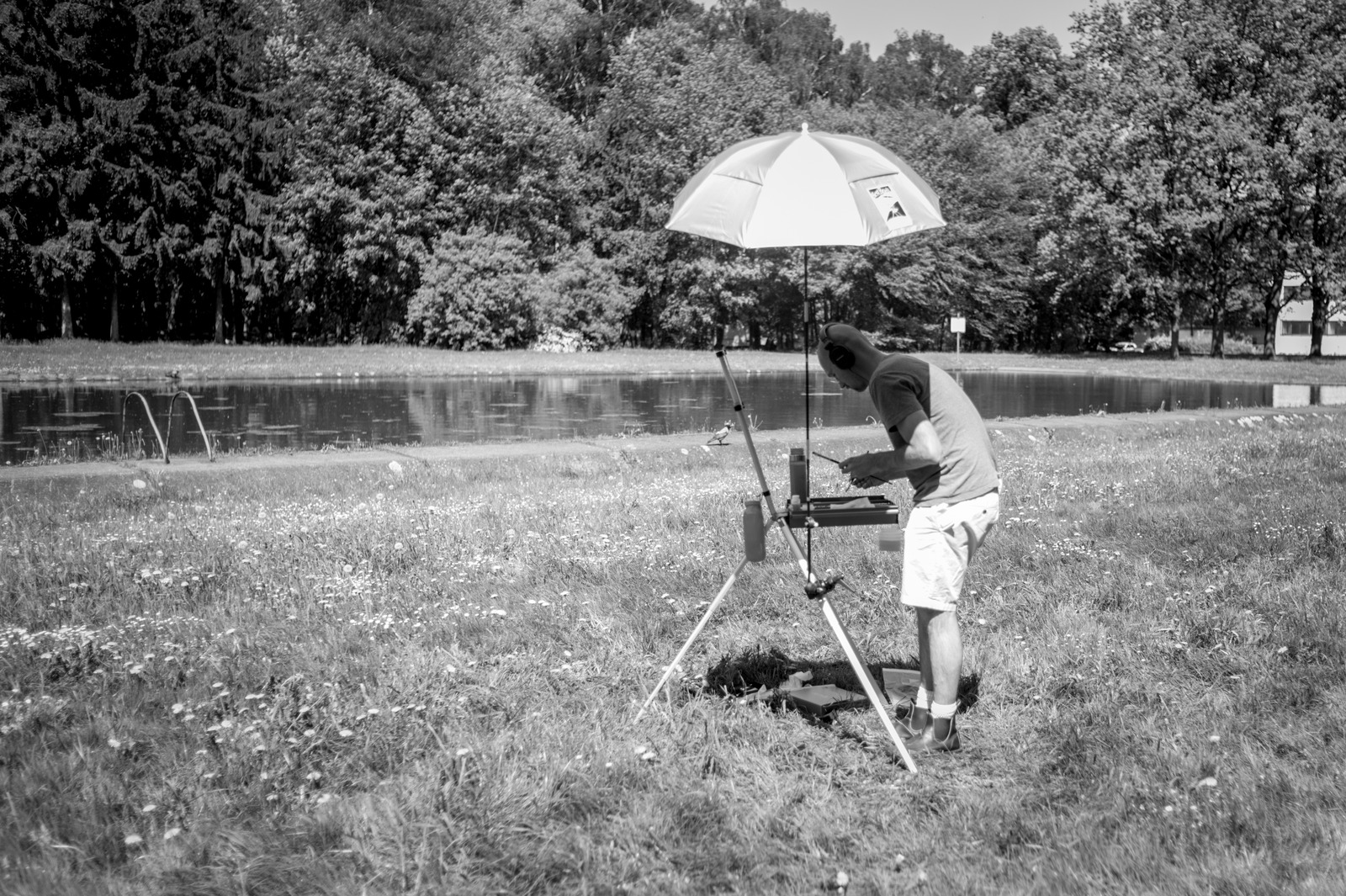 Artistic Solitude by the Water