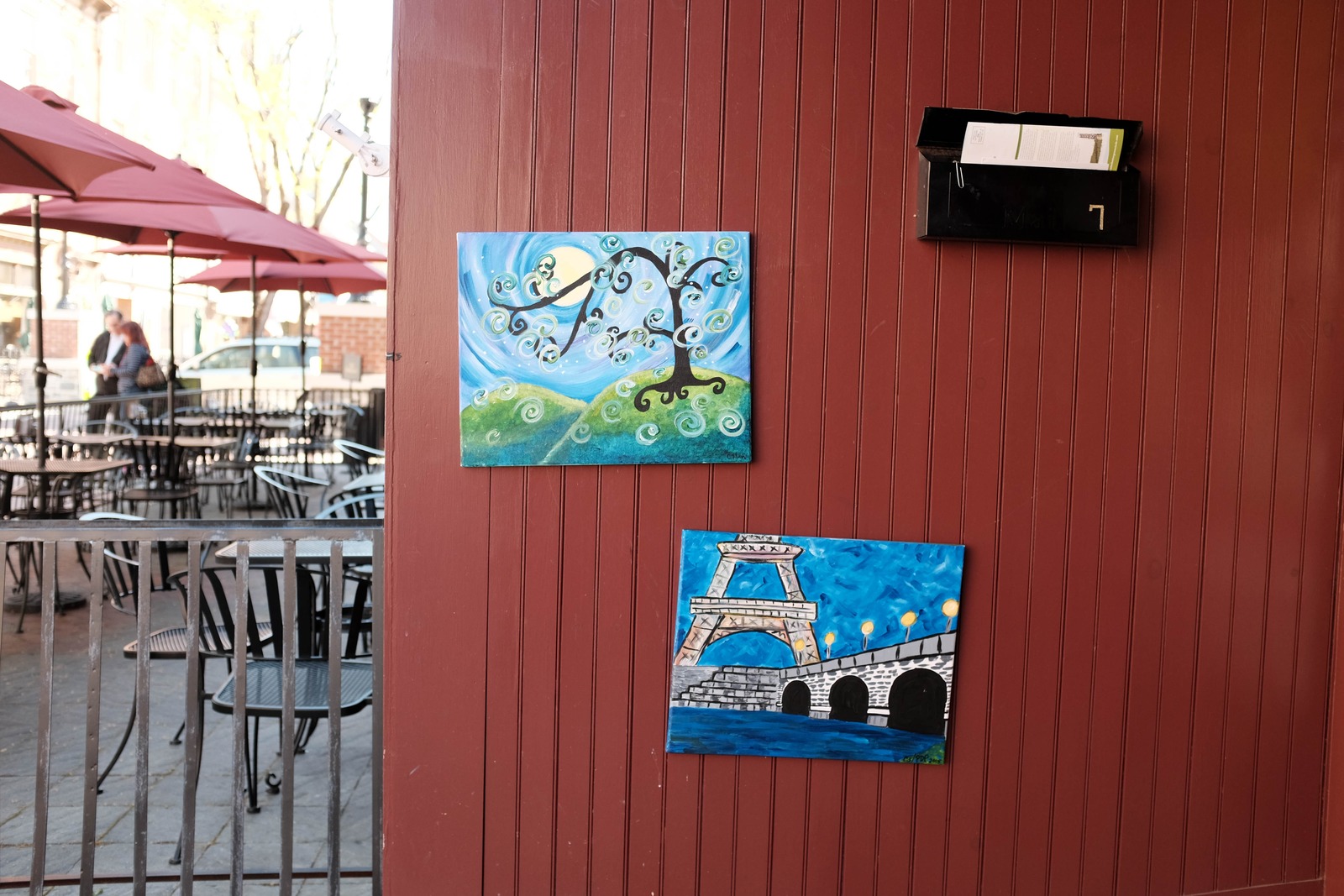 Artistic Charm at a Cafe