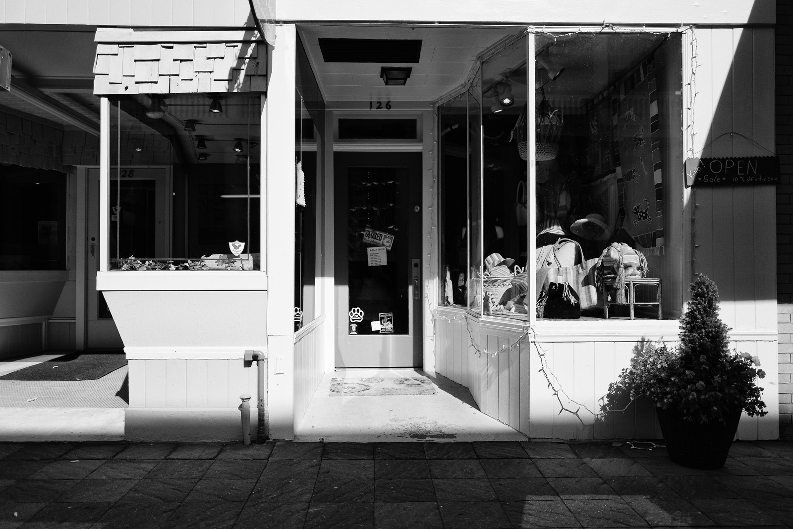 Charming Storefront in Monochrome