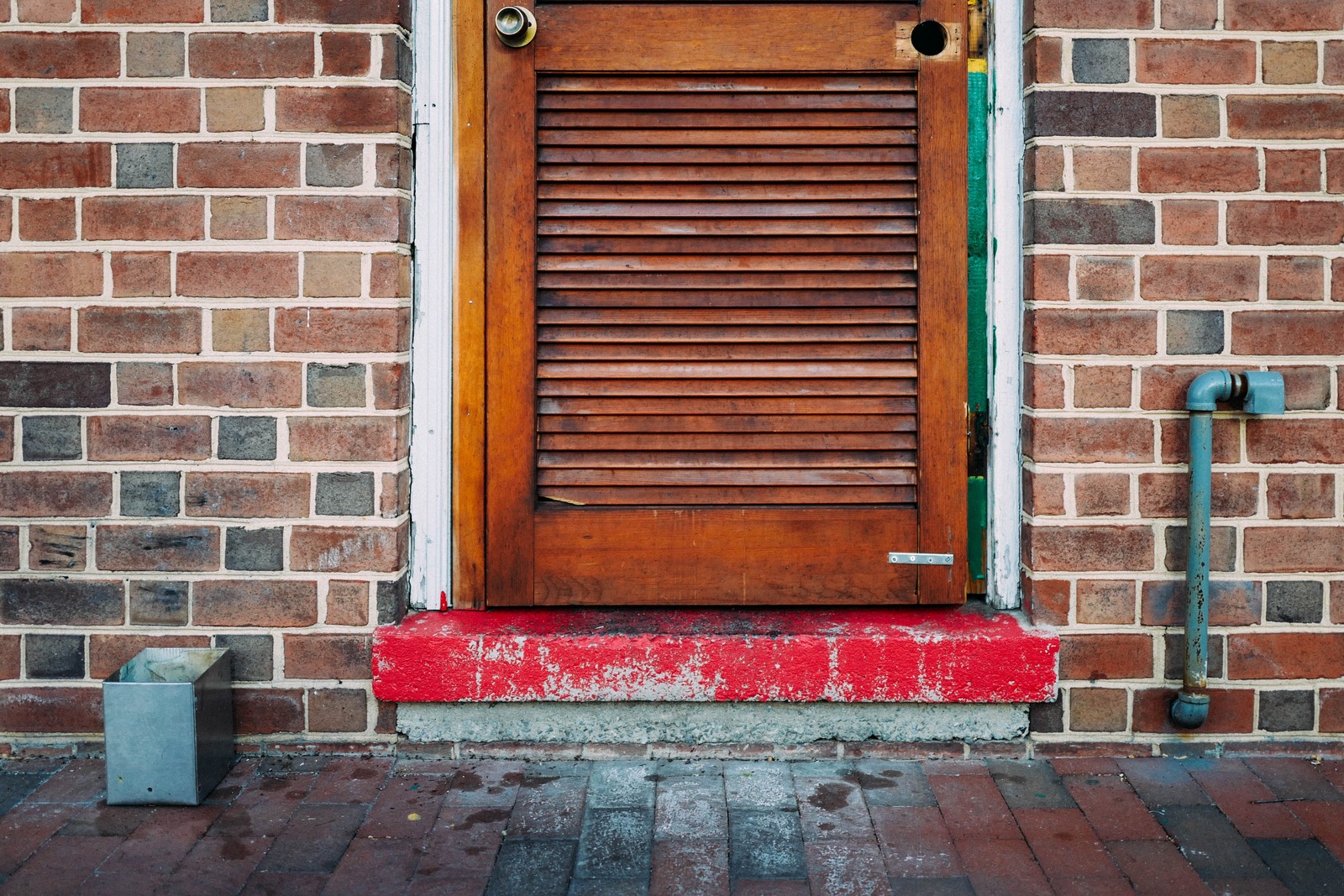 Rustic Doorway Encounter
