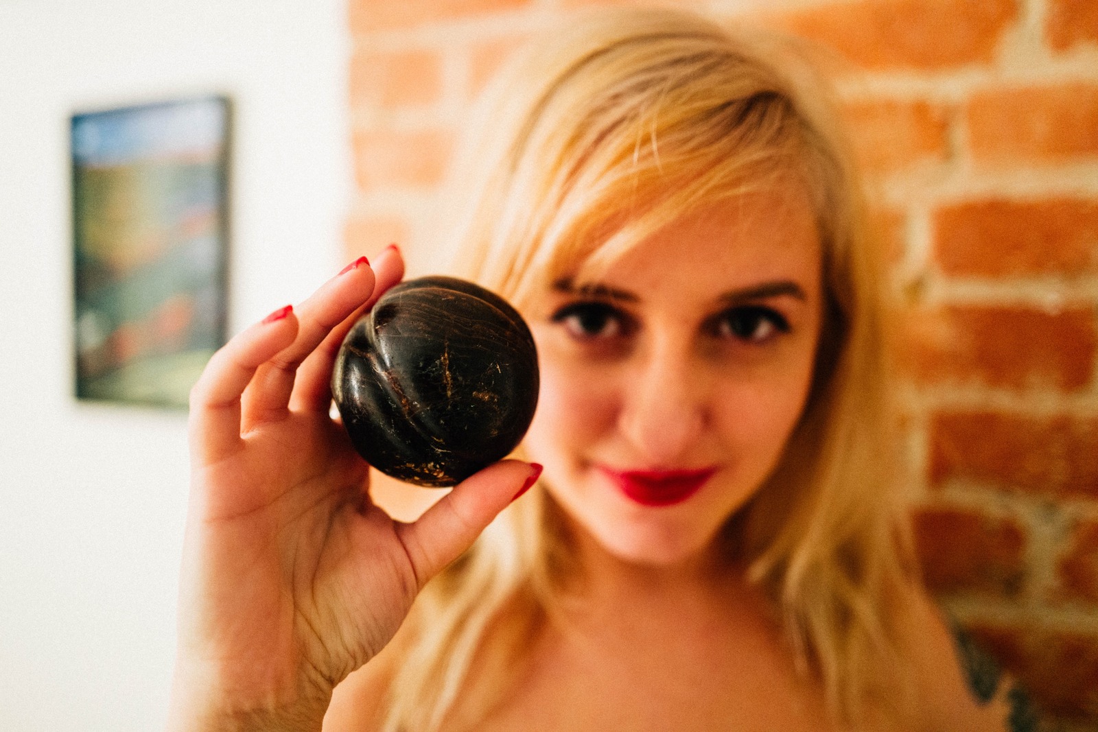 Playful Portrait in Warm Tones