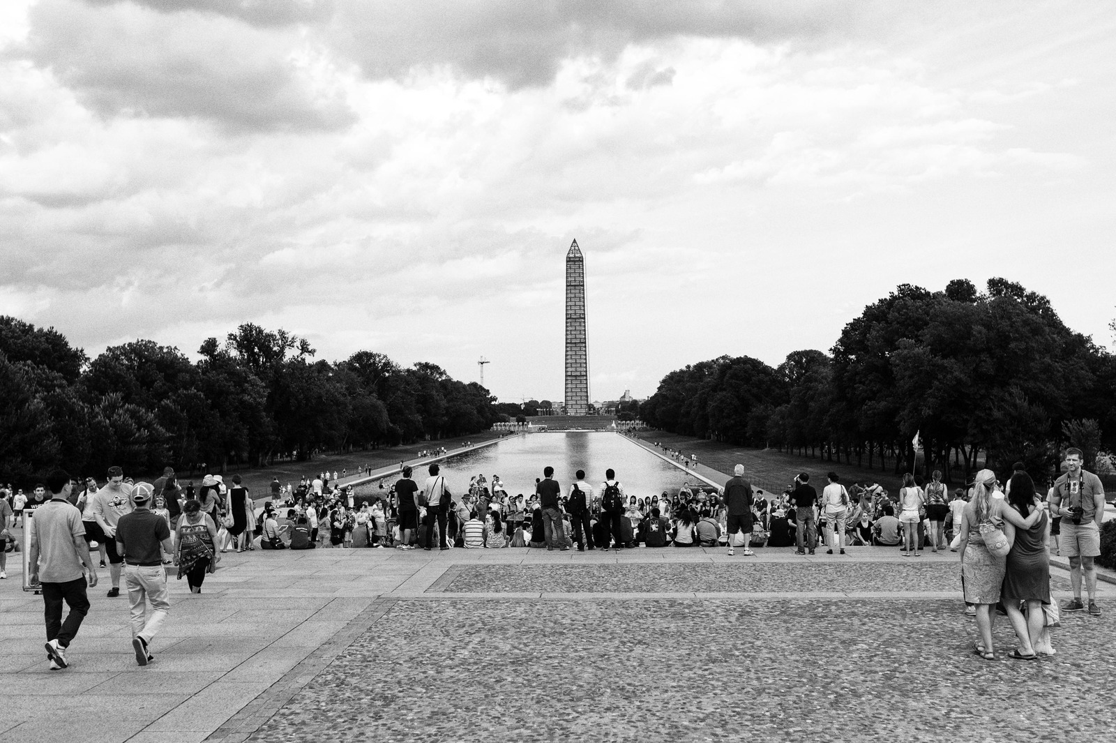 Crowds at the Monument