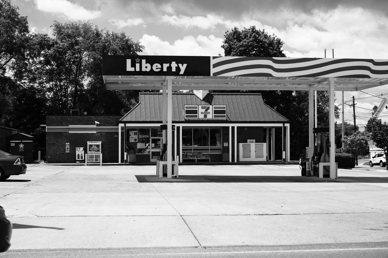 Quiet Gas Station Reflection
