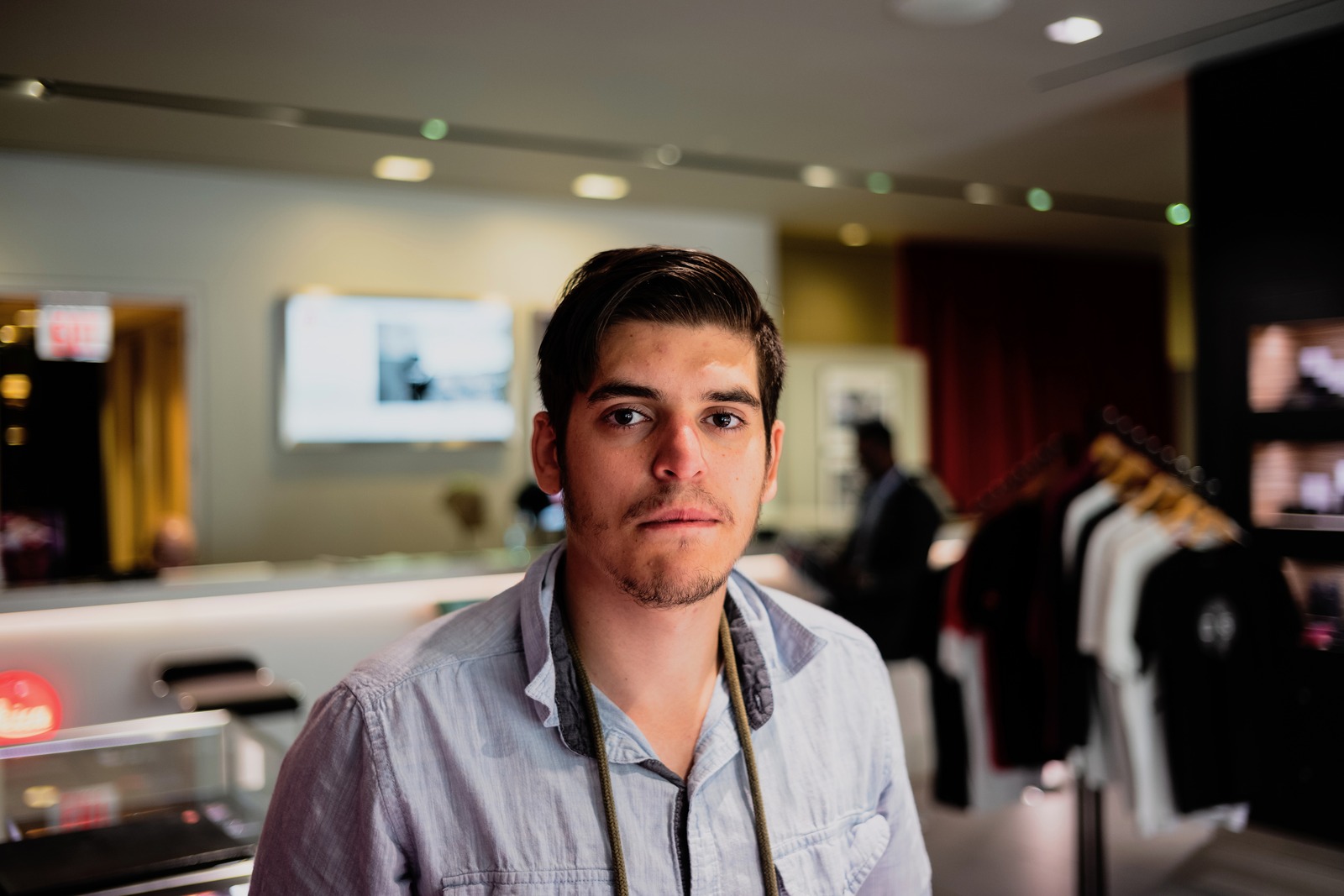 Candid Portrait in a Store