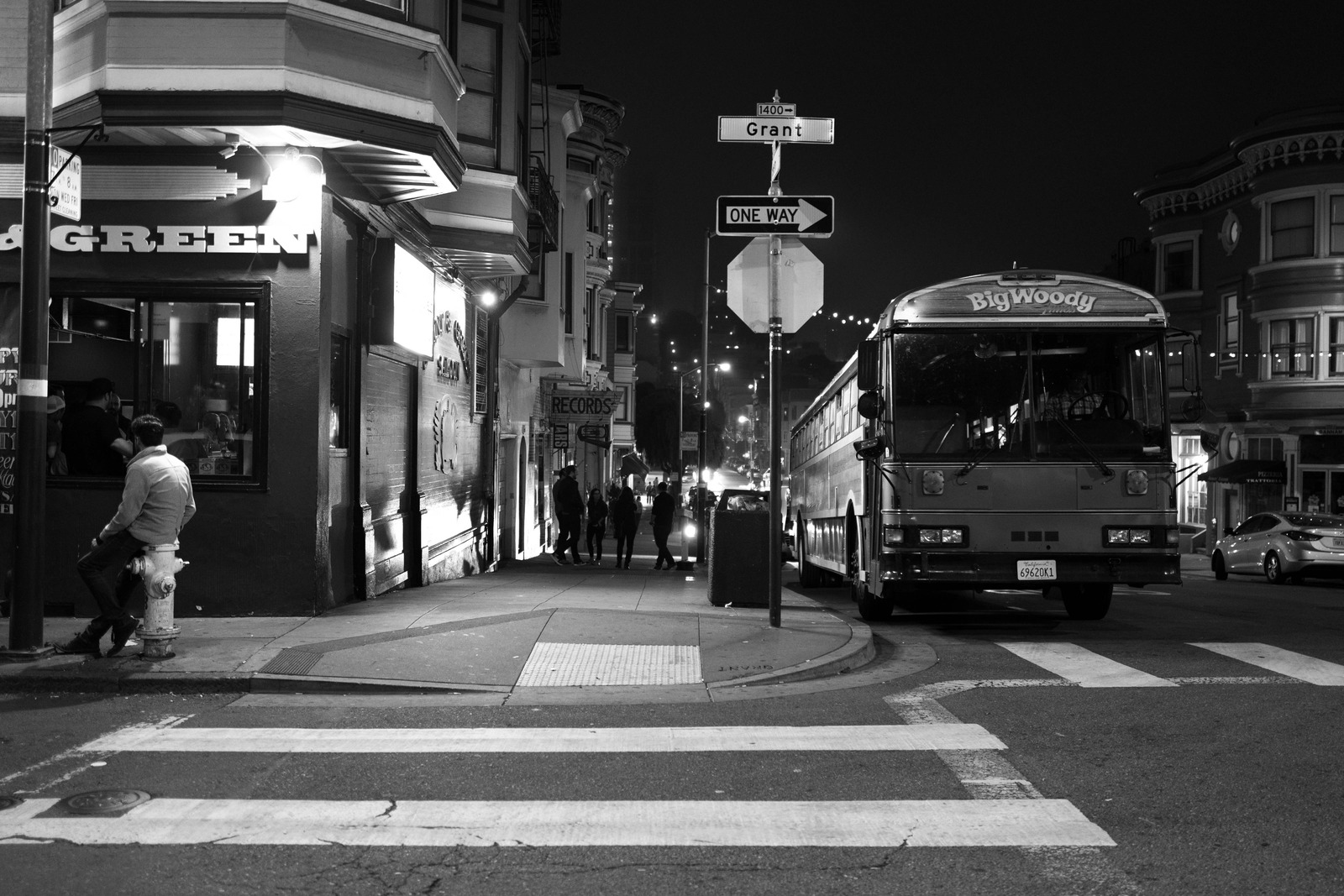 Urban Nightscape in Black and White