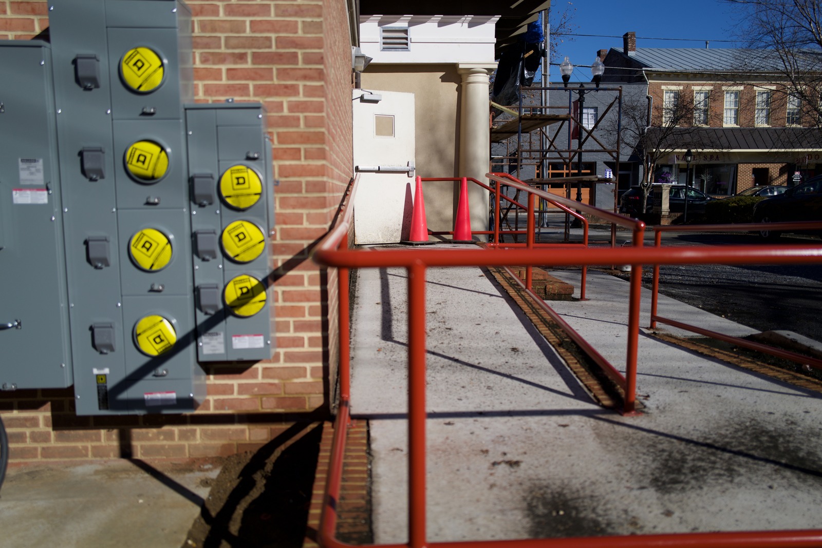 Urban Lines and Yellow Dots