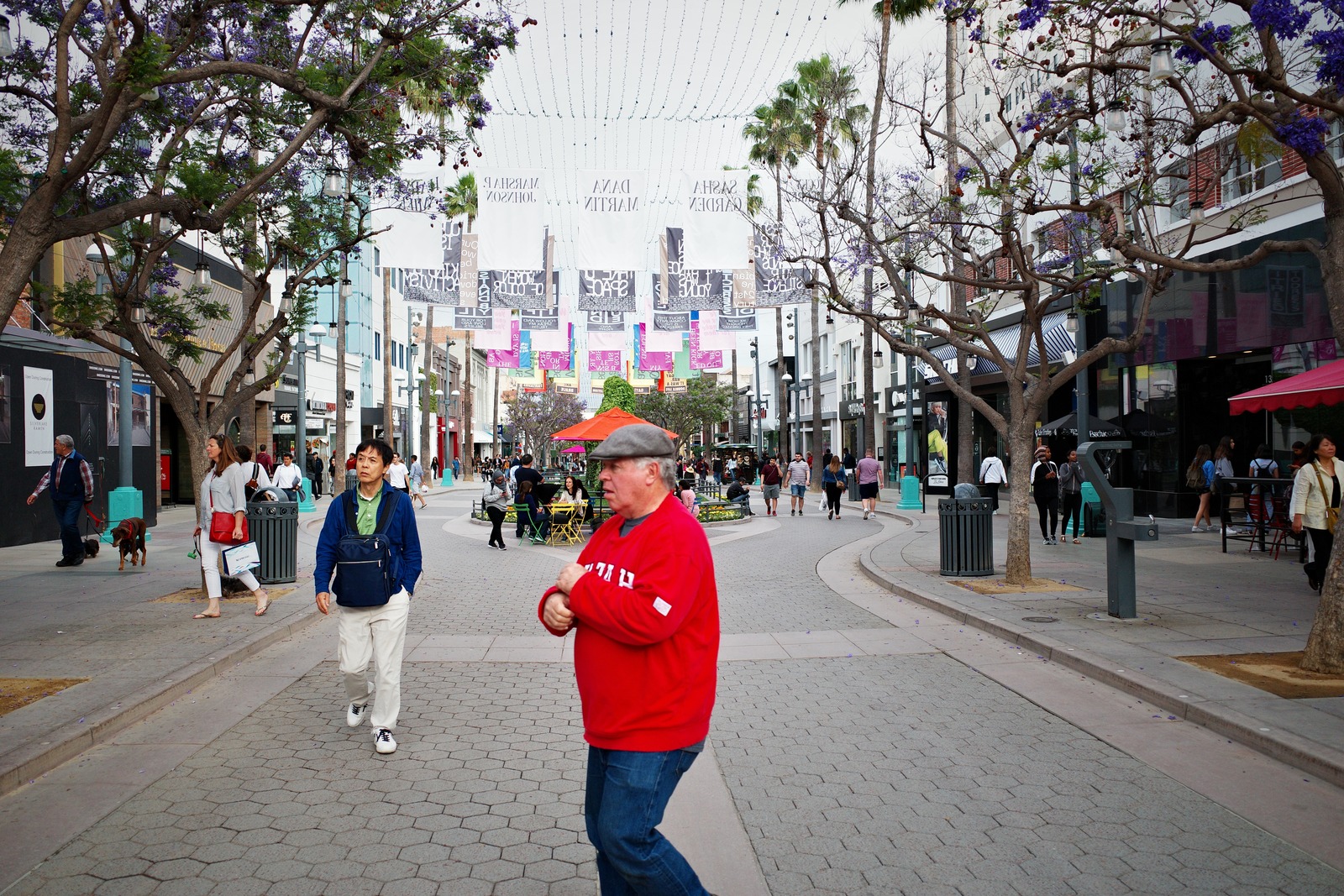 Urban Stroll in a Lively Mall