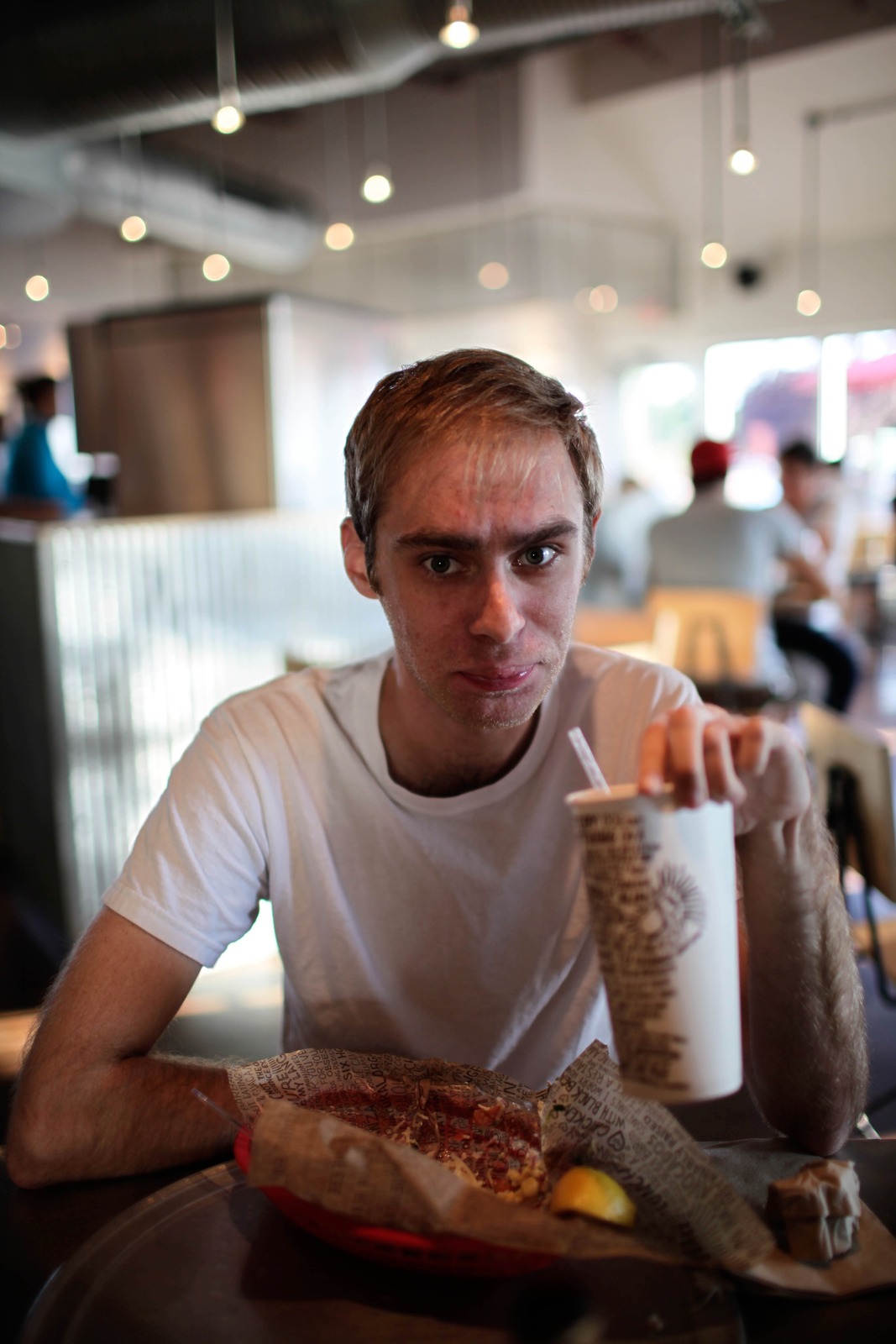 Candid Moment in a Cafe