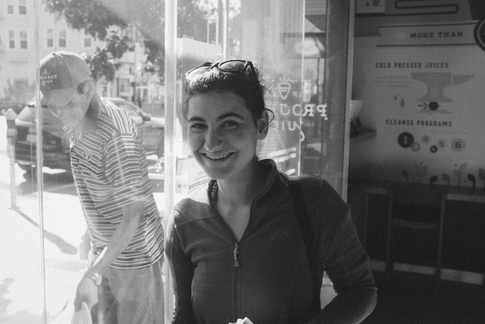 Joyful Encounter in Monochrome