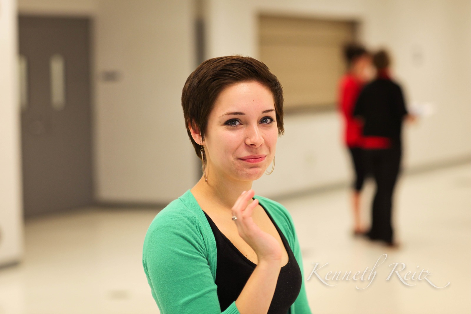 Casual Smile in a Shared Space