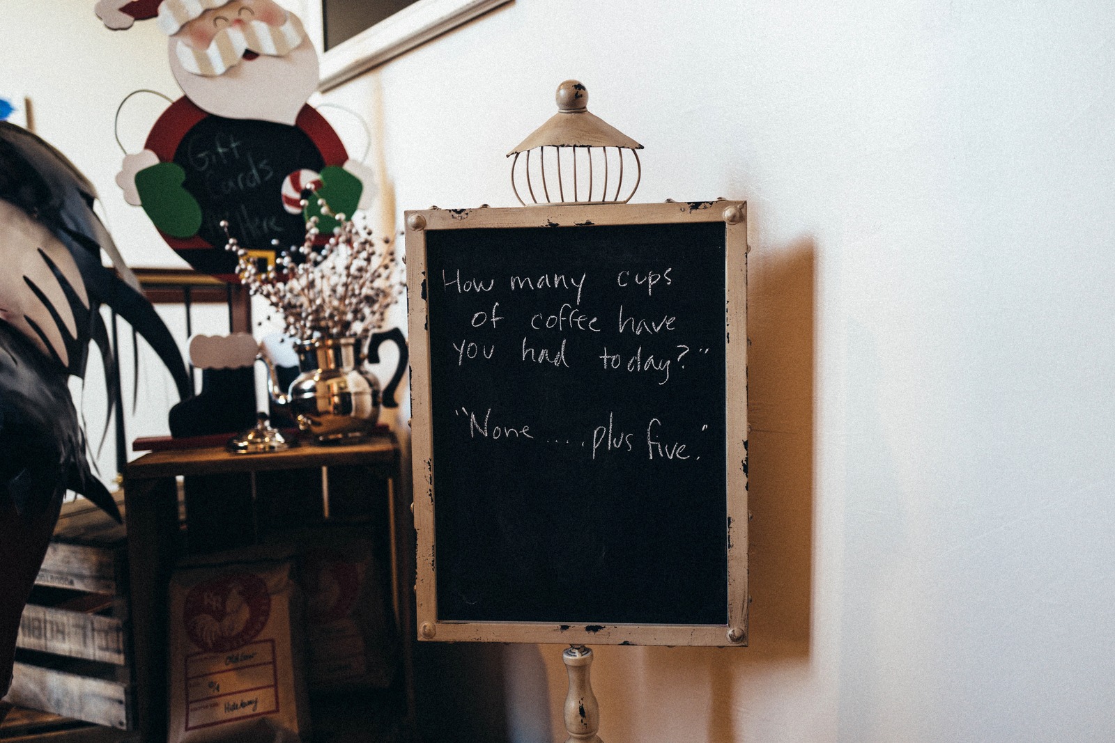 Coffee Humor in a Cozy Corner