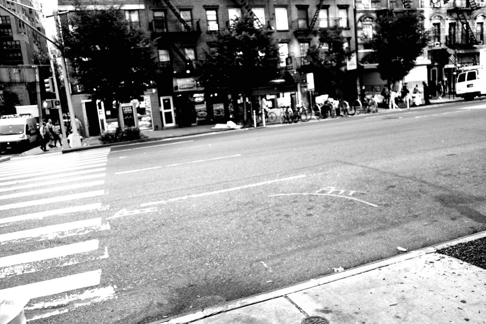 Urban Crossroads in Monochrome