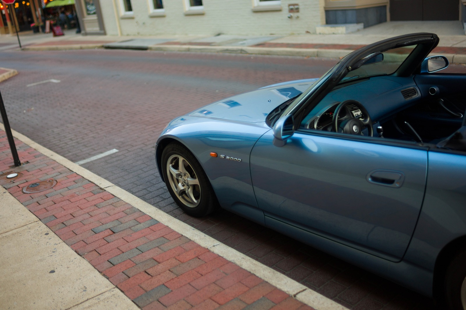Urban Serenity with a Sports Car
