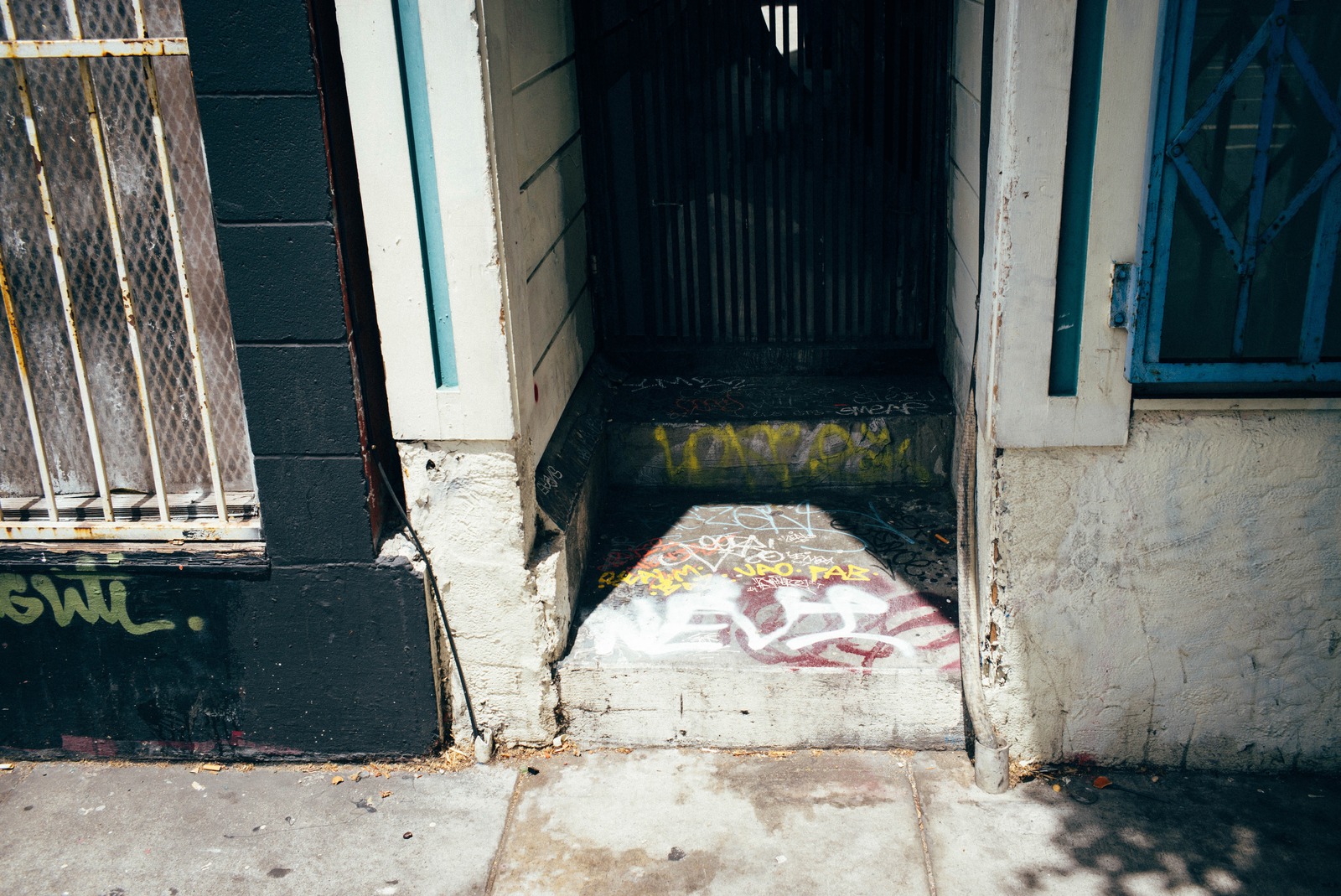 Urban Entrance with Graffiti